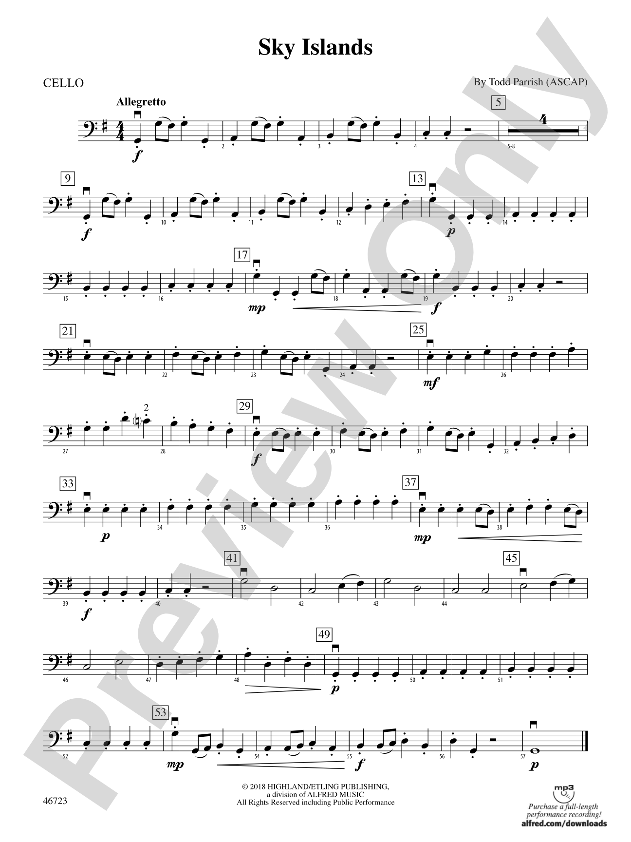 Sky Islands: Cello