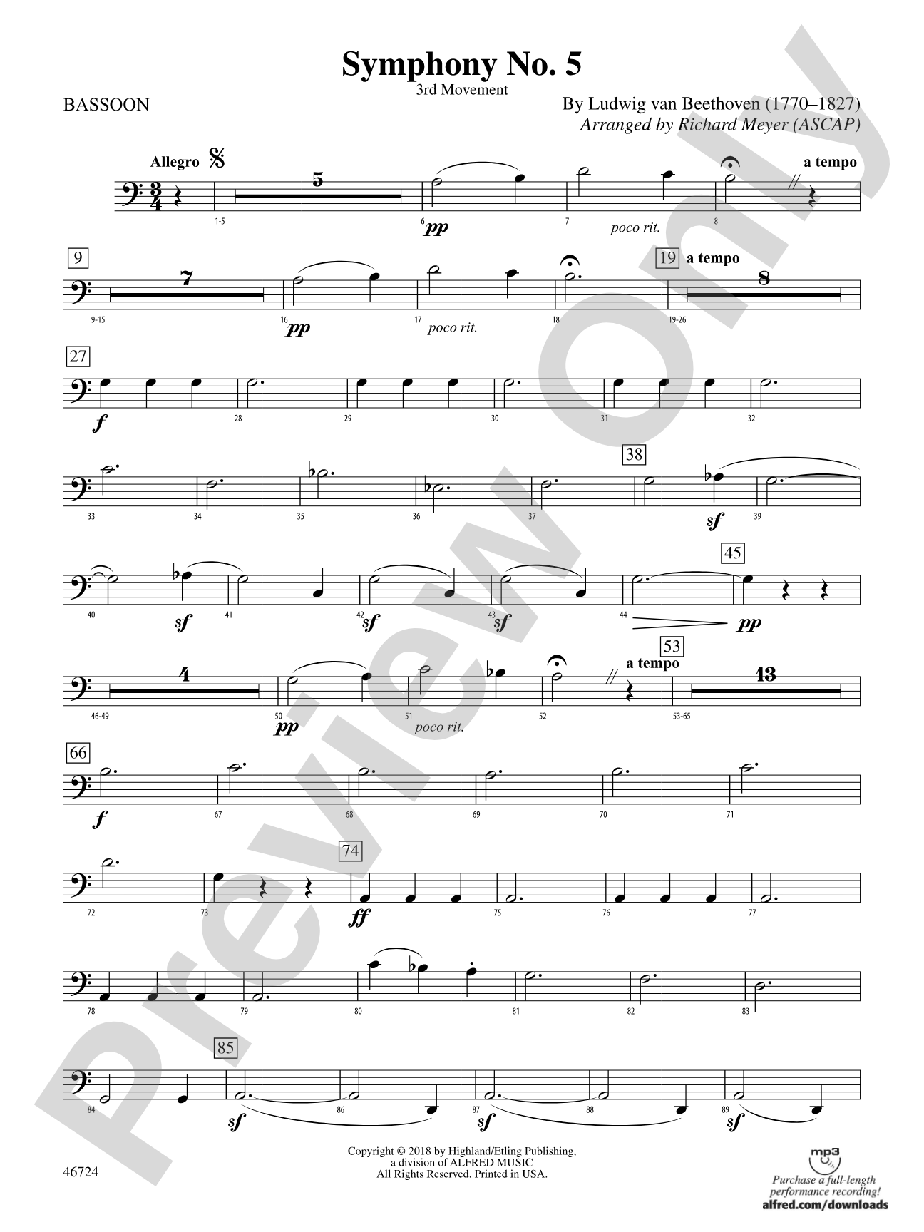 Symphony No. 5: Bassoon