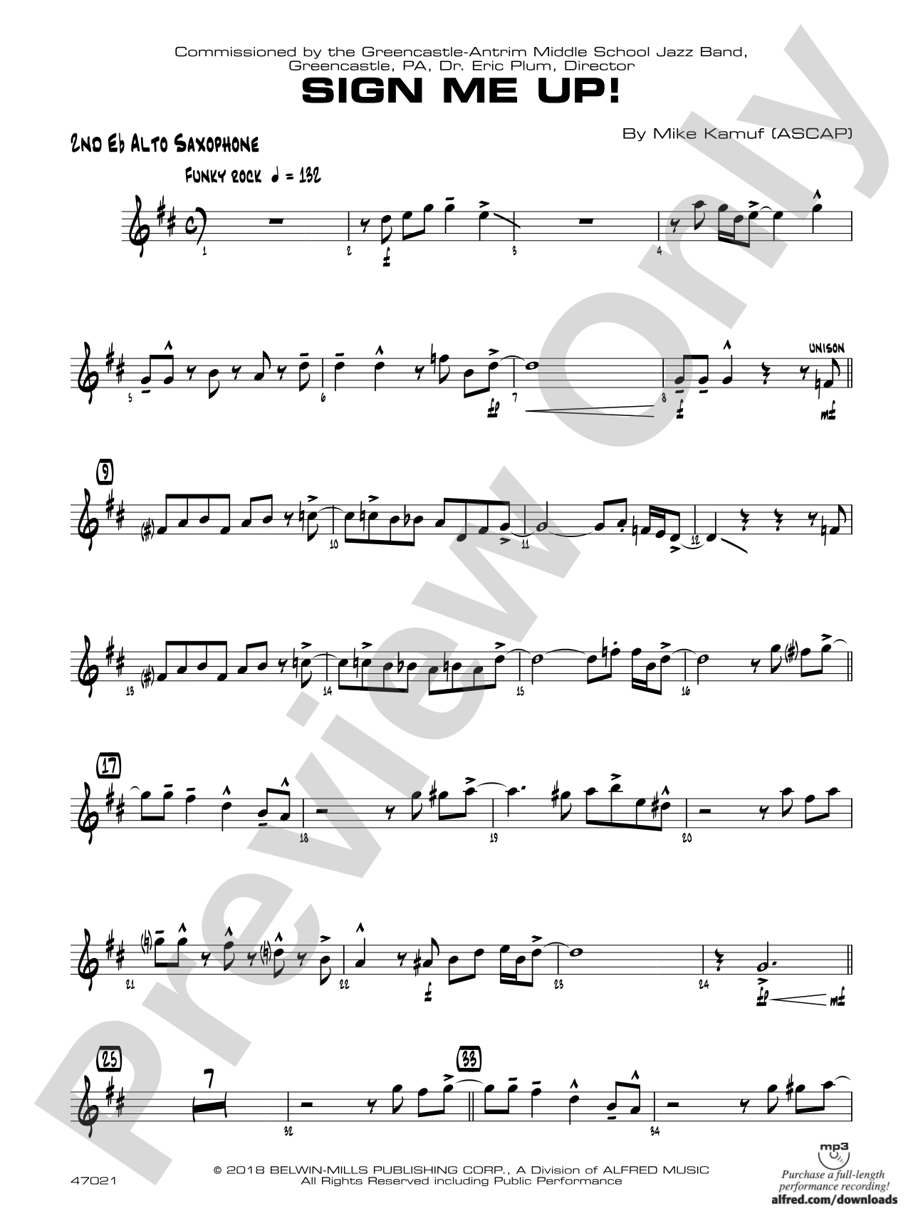 Sign Me Up!: 2nd E-flat Alto Saxophone