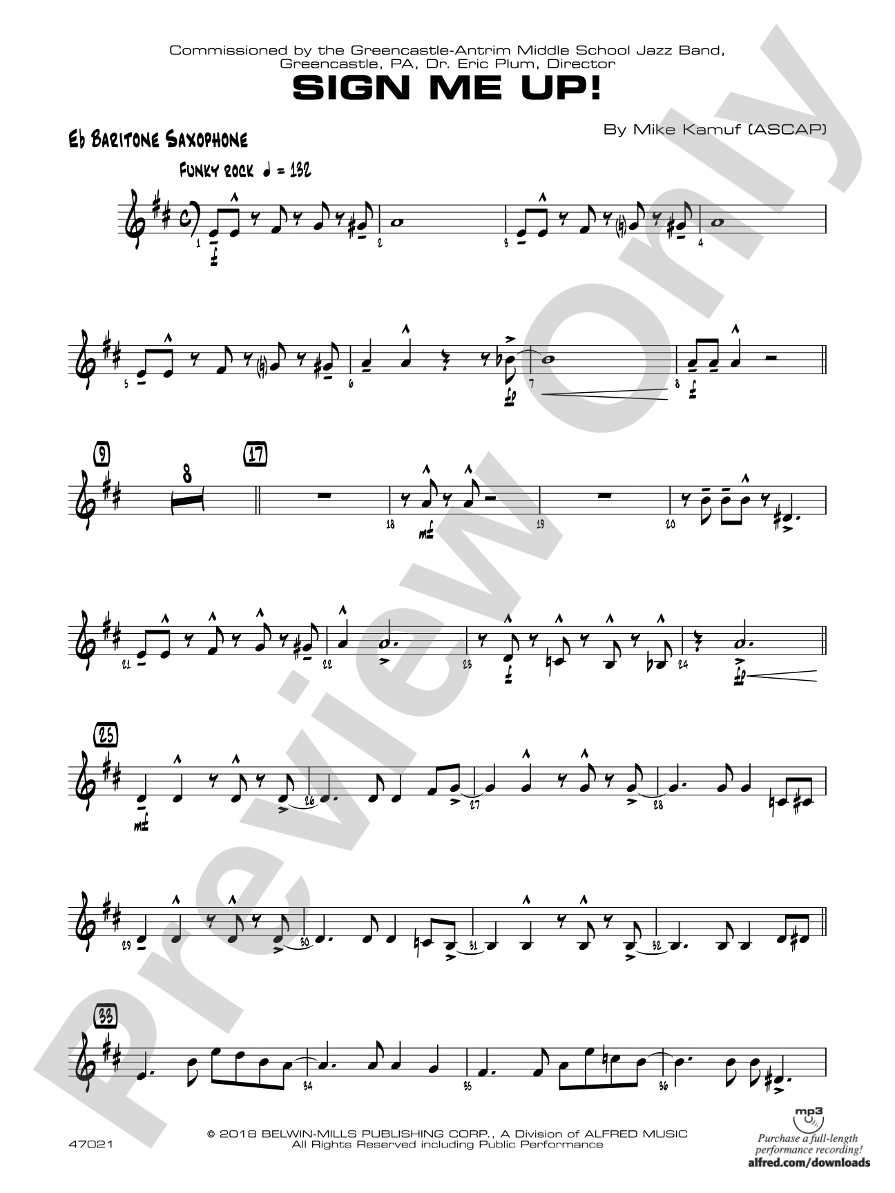 Sign Me Up!: E-flat Baritone Saxophone