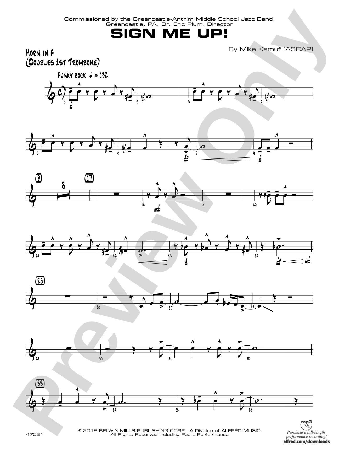 Sign Me Up!: 1st F Horn