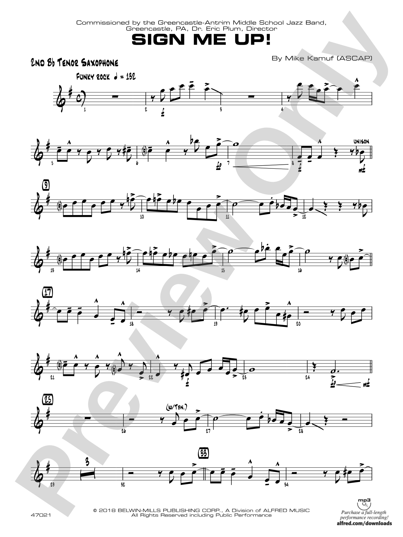 Sign Me Up!: 2nd B-flat Tenor Saxophone