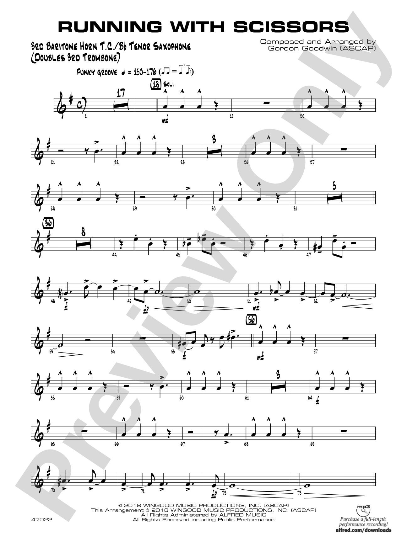 Running with Scissors: 3rd Baritone T.C.