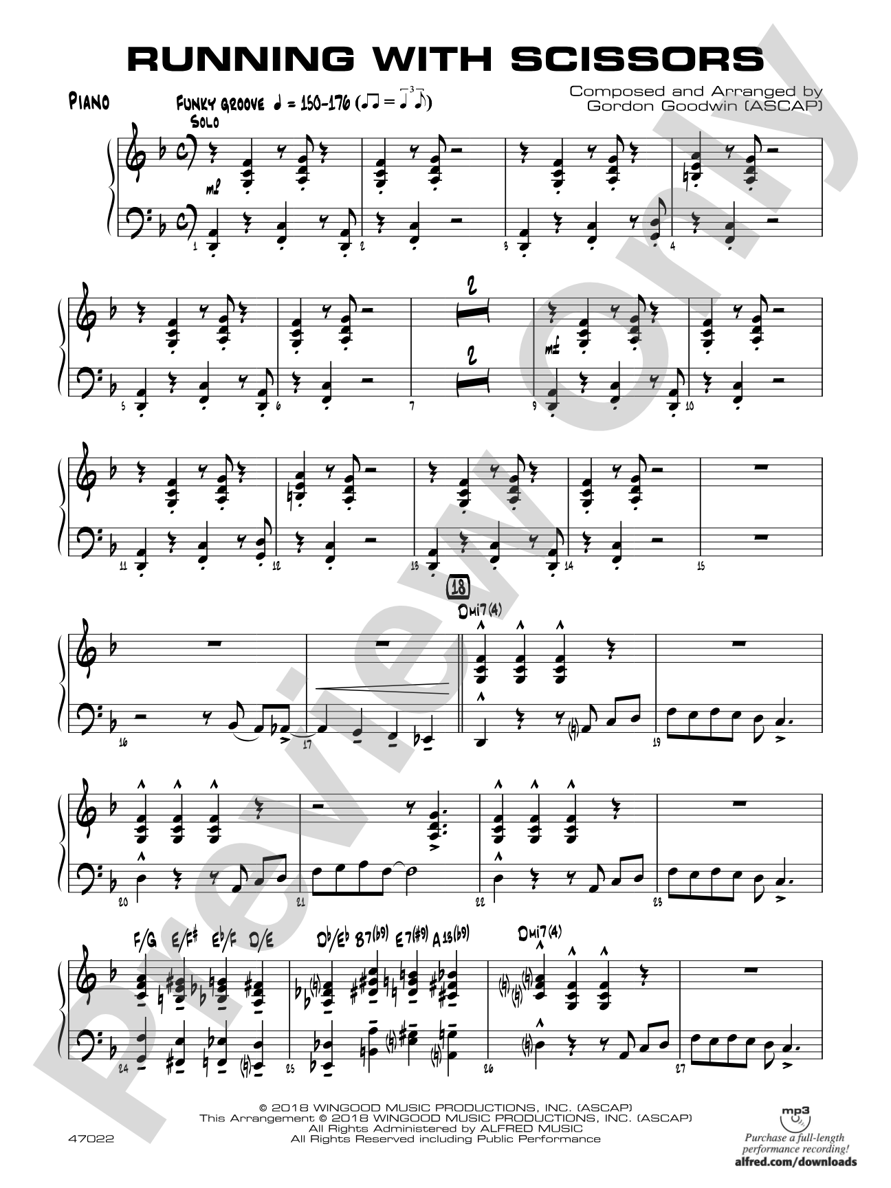 Running with Scissors: Piano Accompaniment