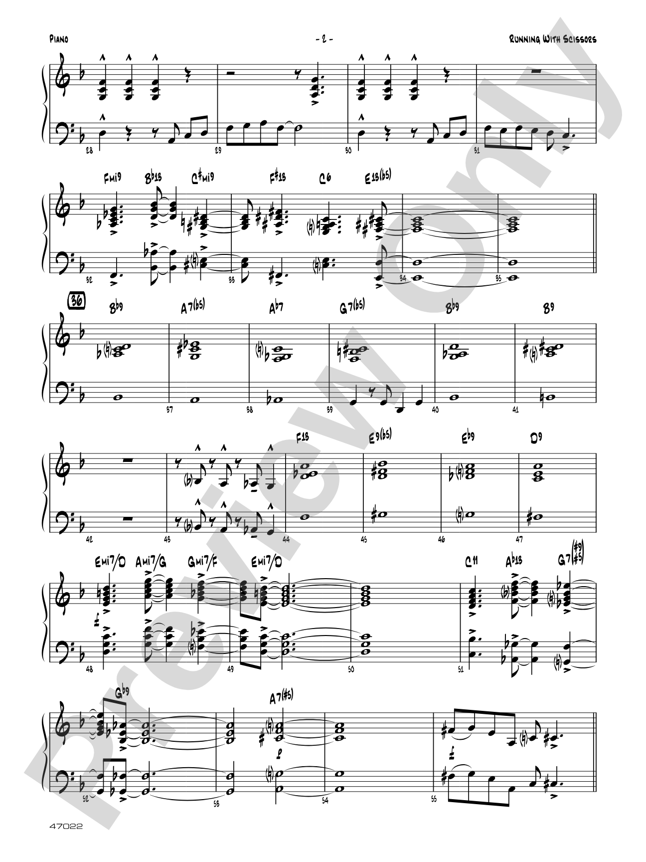 Running with Scissors: Piano Accompaniment