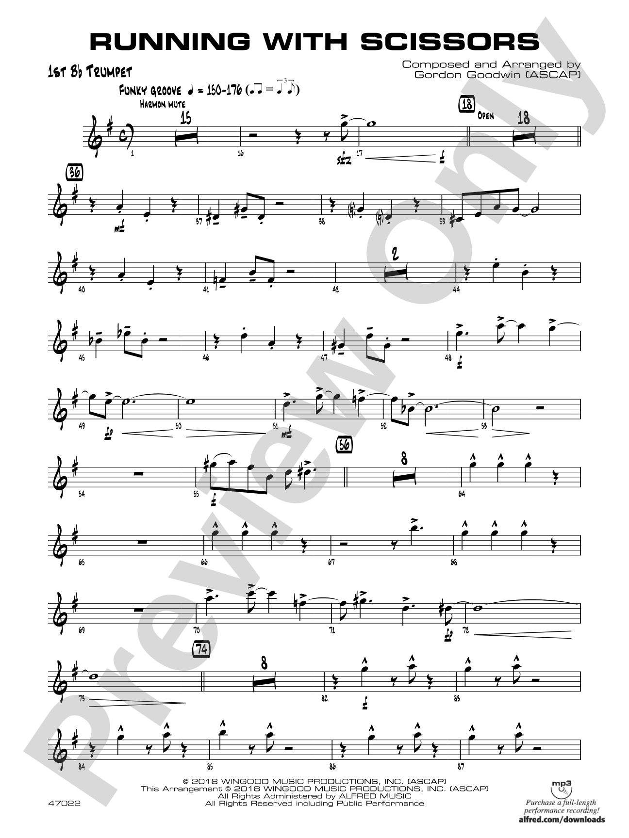 Running with Scissors: 1st B-flat Trumpet