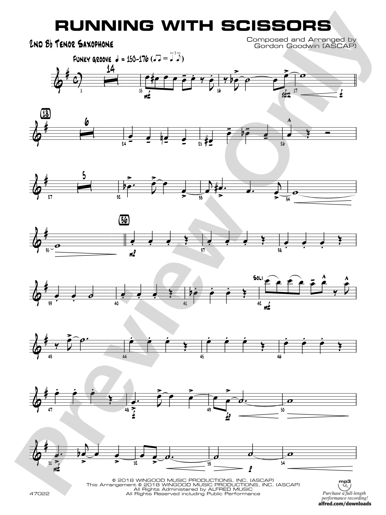 Running with Scissors: 2nd B-flat Tenor Saxophone