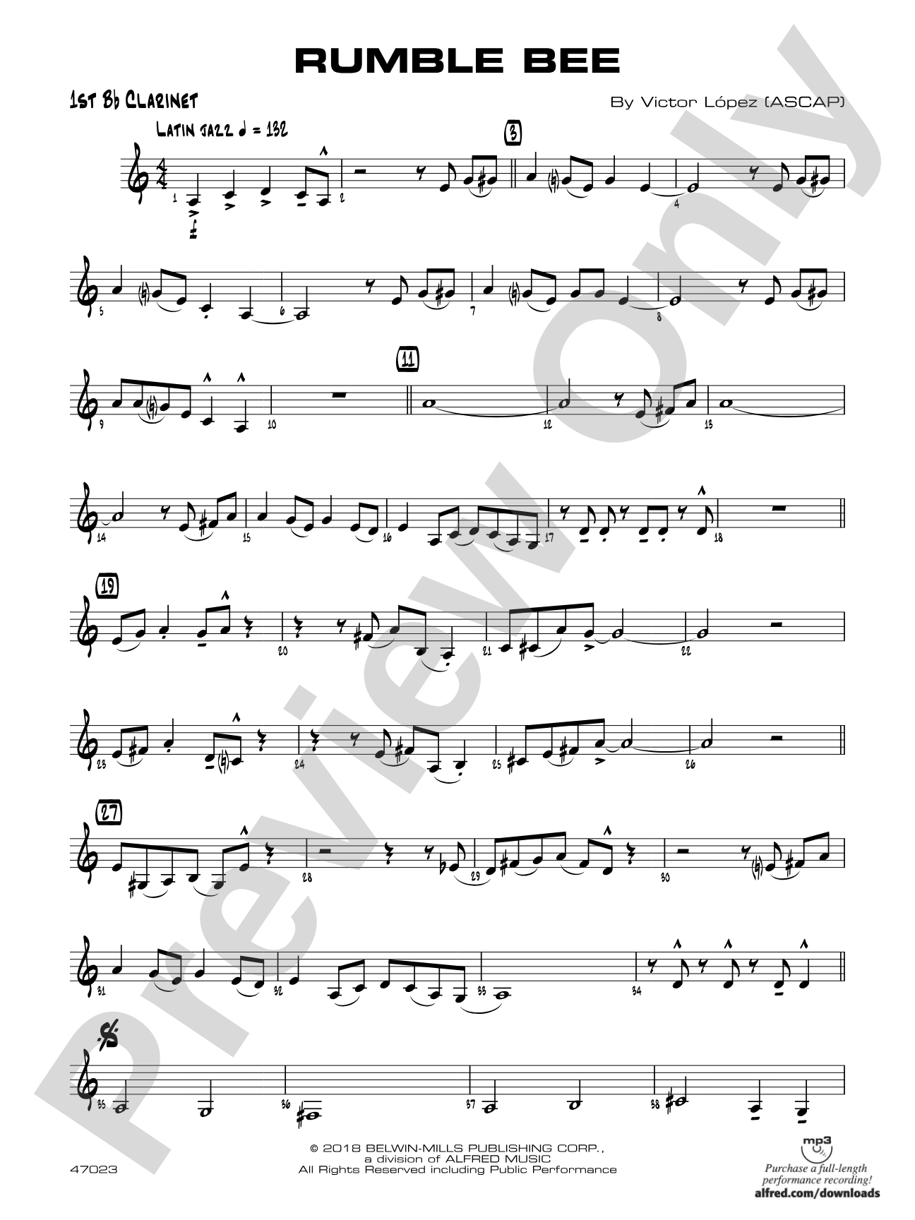 Rumble Bee: 1st B-flat Clarinet