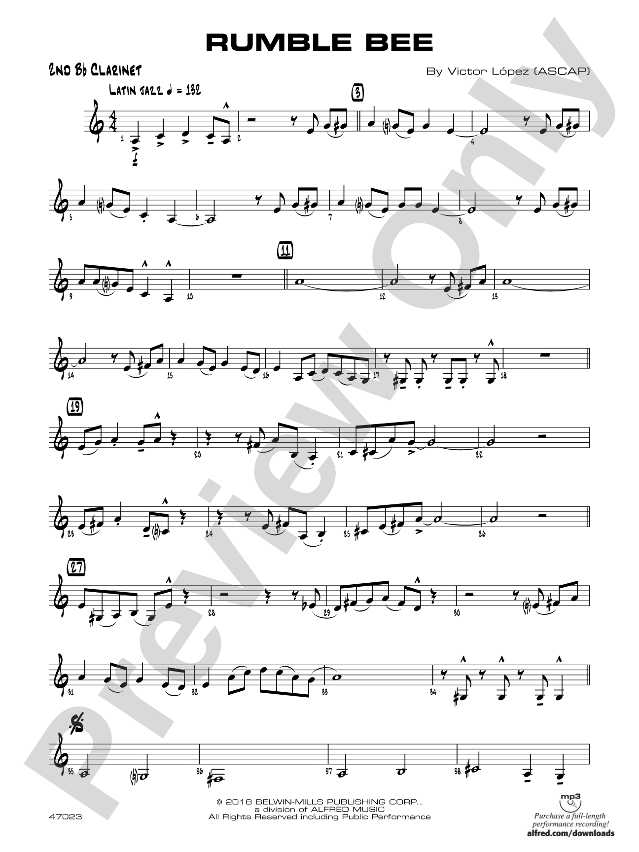 Rumble Bee: 2nd B-flat Clarinet