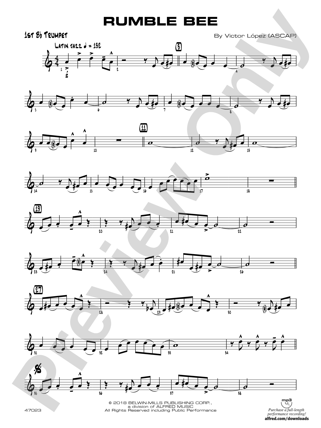 Rumble Bee: 1st B-flat Trumpet