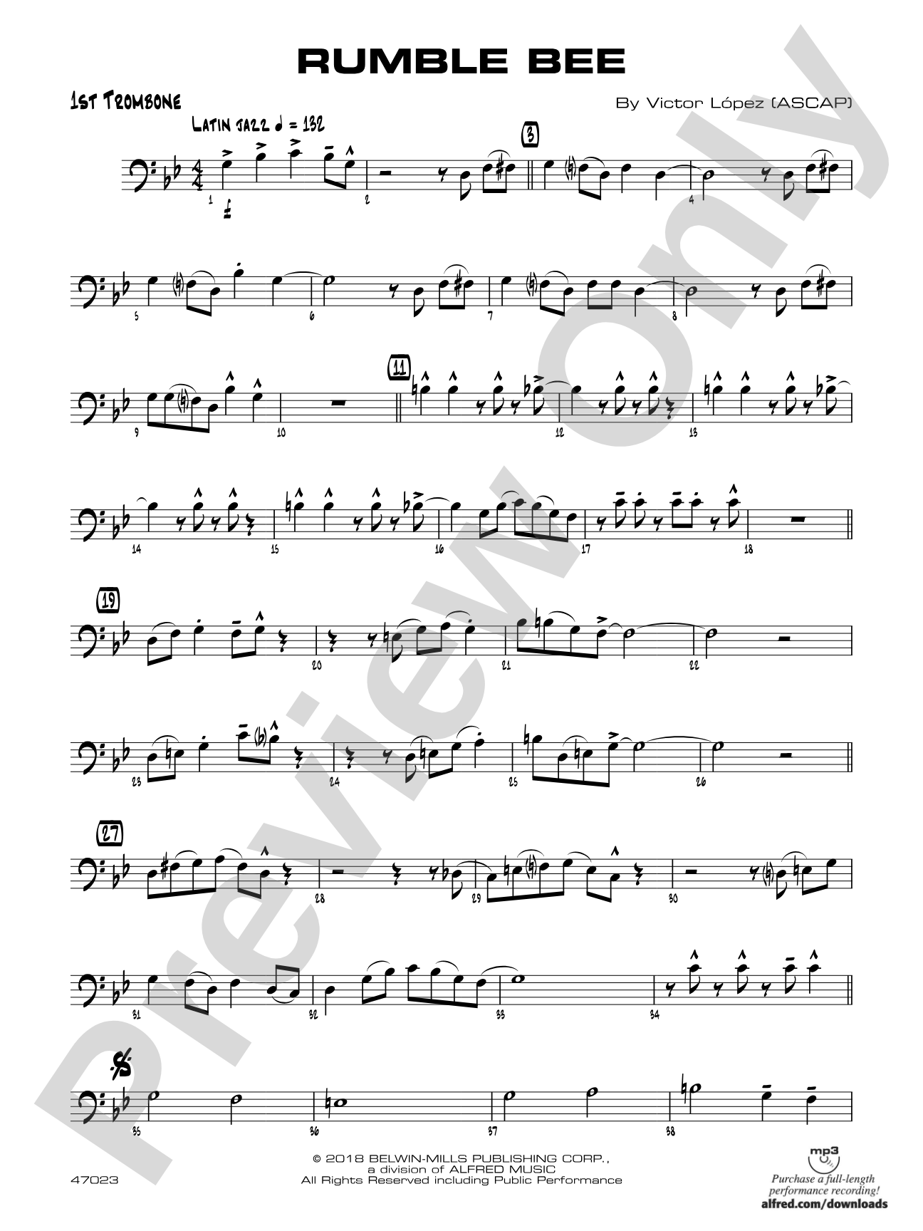 Rumble Bee: 1st Trombone