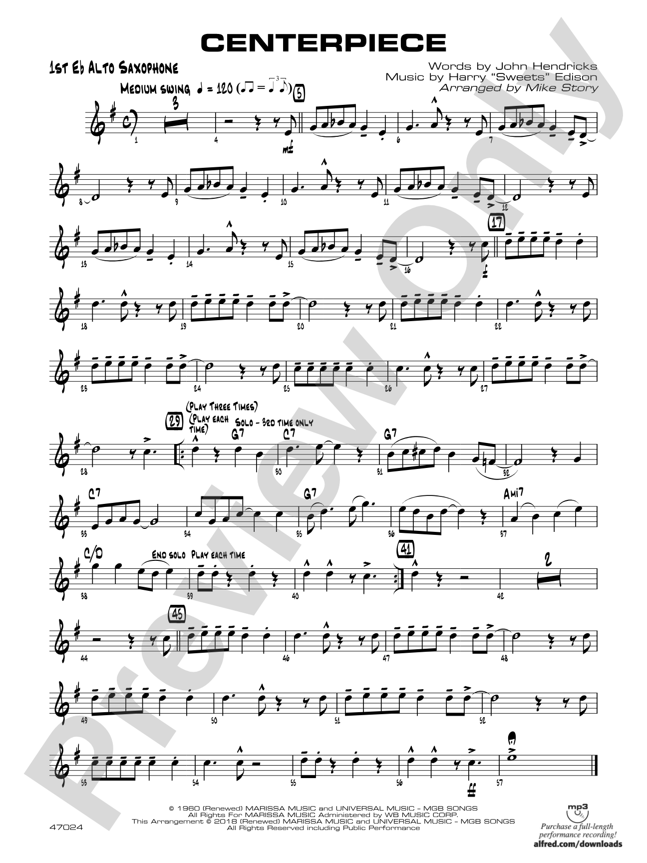 Centerpiece: E-flat Alto Saxophone