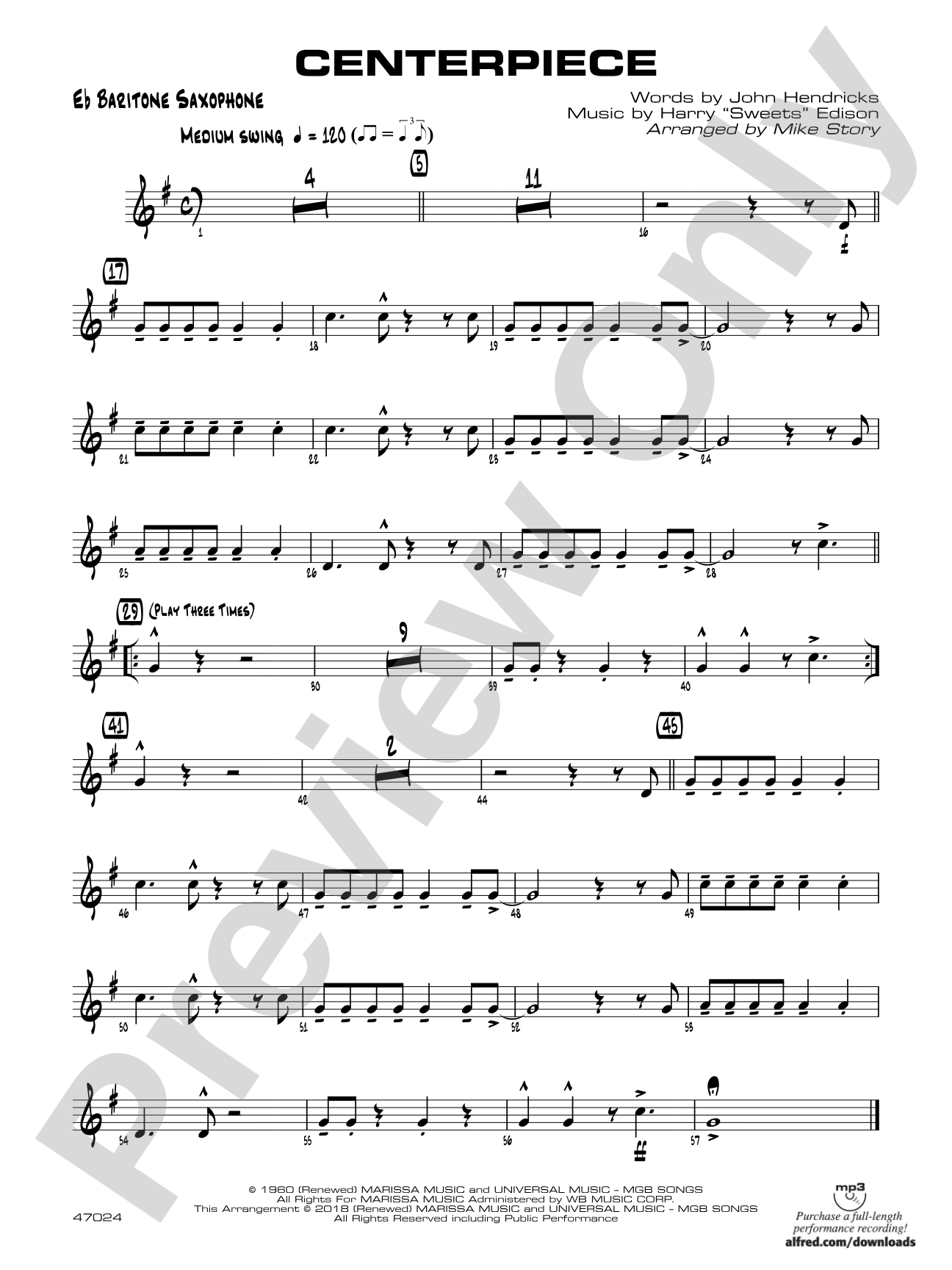 Centerpiece: E-flat Baritone Saxophone