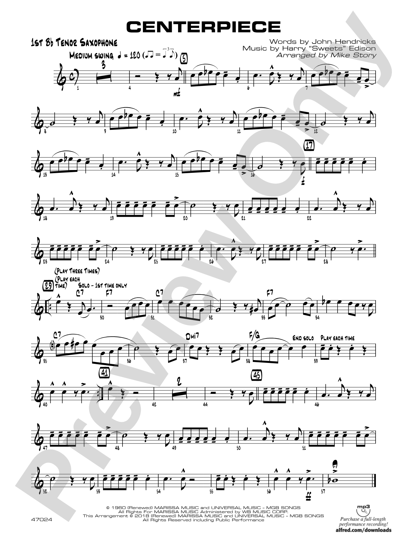 Centerpiece: B-flat Tenor Saxophone