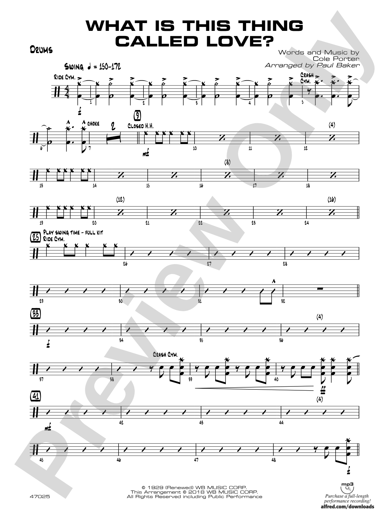 What Is This Thing Called Love?: Drums