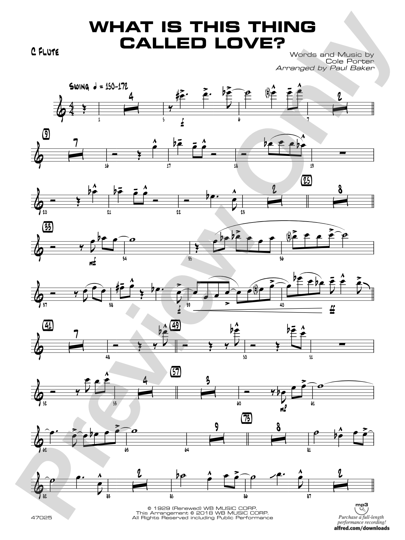 What Is This Thing Called Love?: Flute