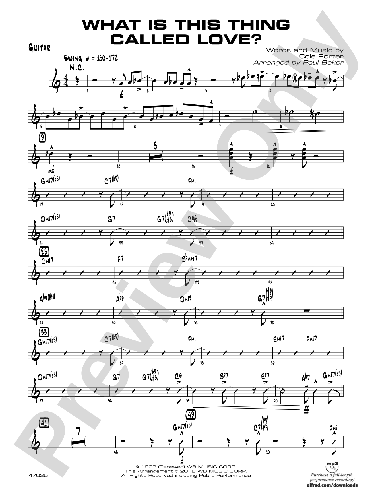 What Is This Thing Called Love?: Guitar
