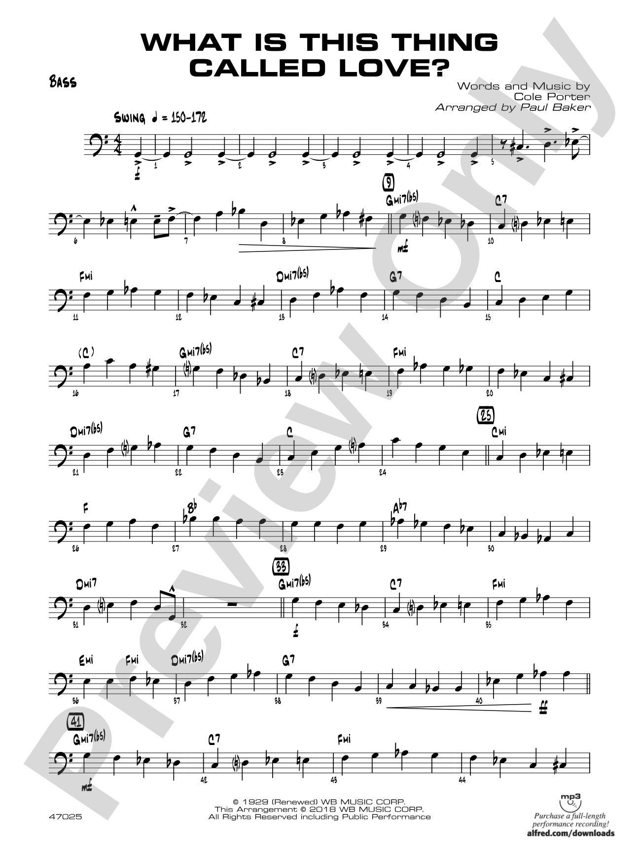 What Is This Thing Called Love?: String Bass