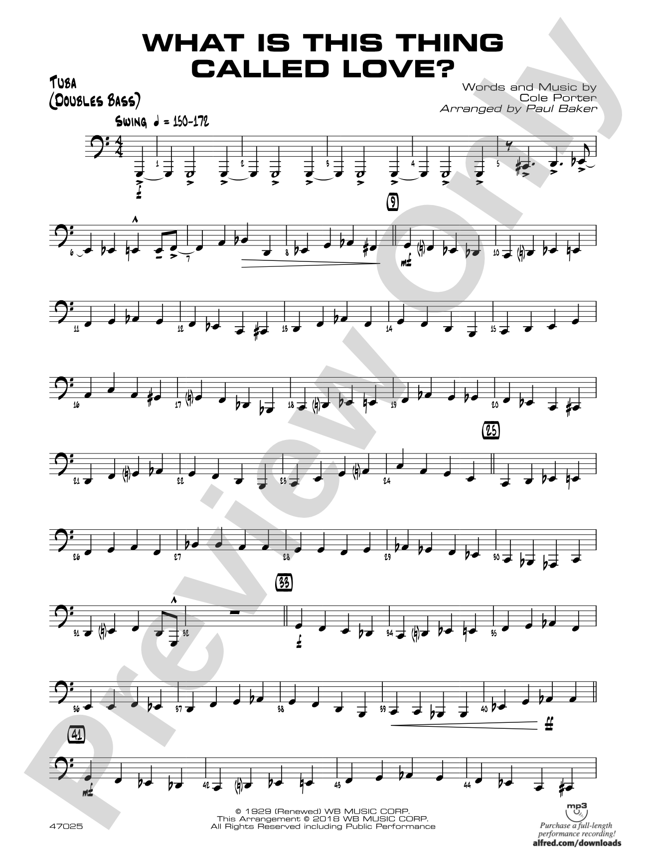 What Is This Thing Called Love?: Tuba