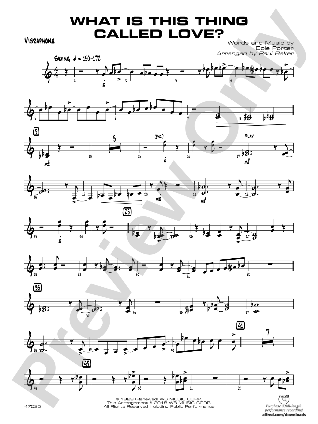 What Is This Thing Called Love?: Vibraphone