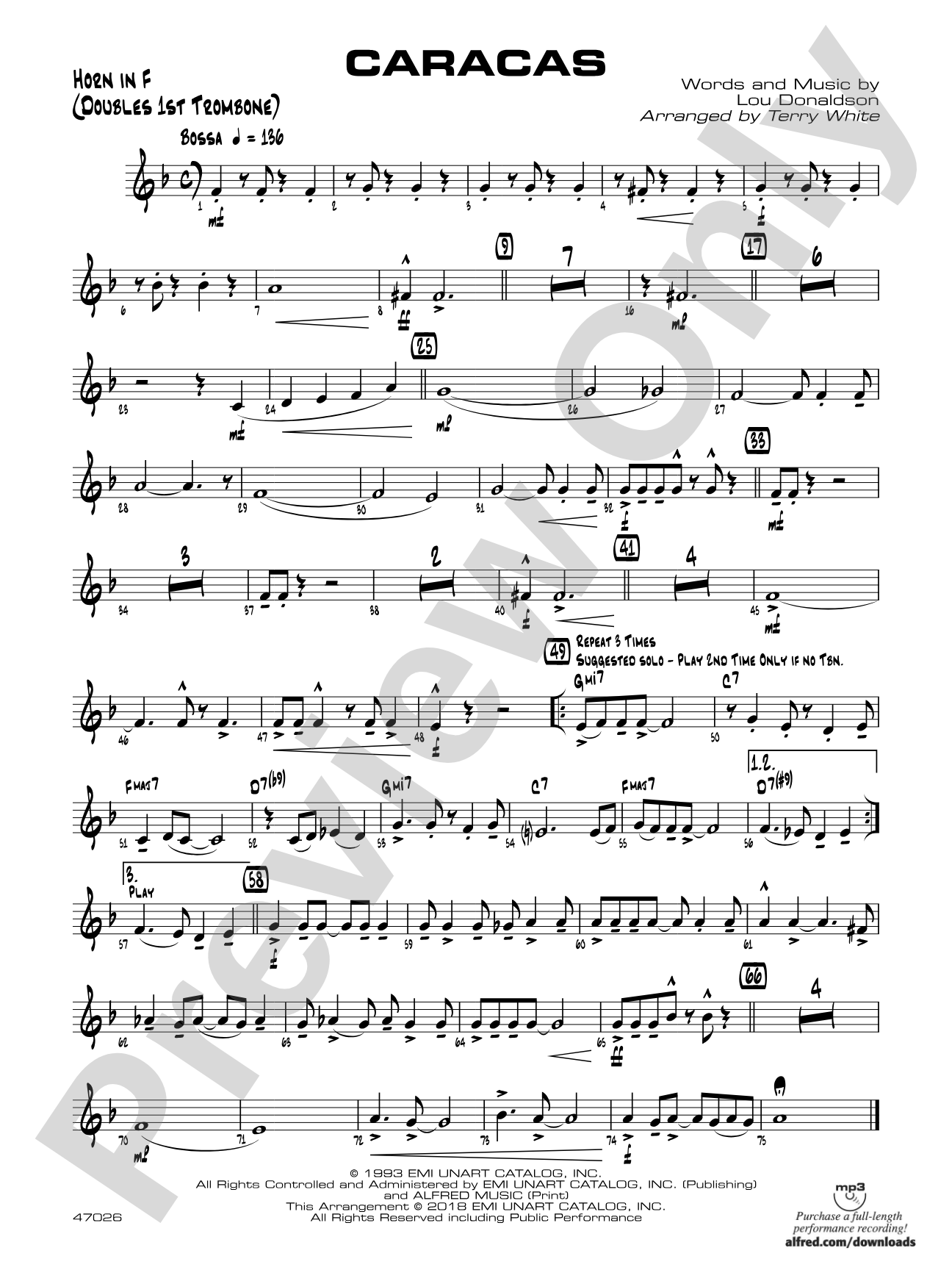 Caracas: 1st F Horn