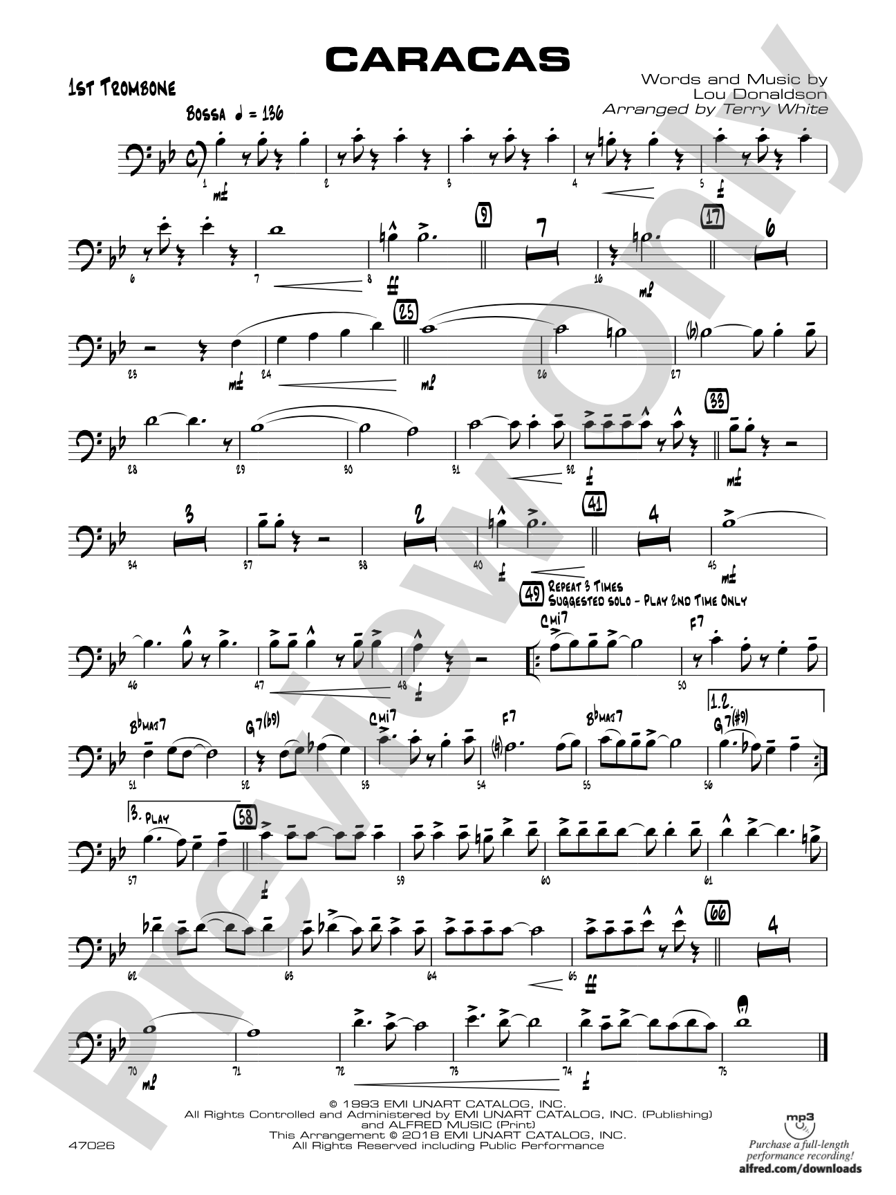 Caracas: 1st Trombone