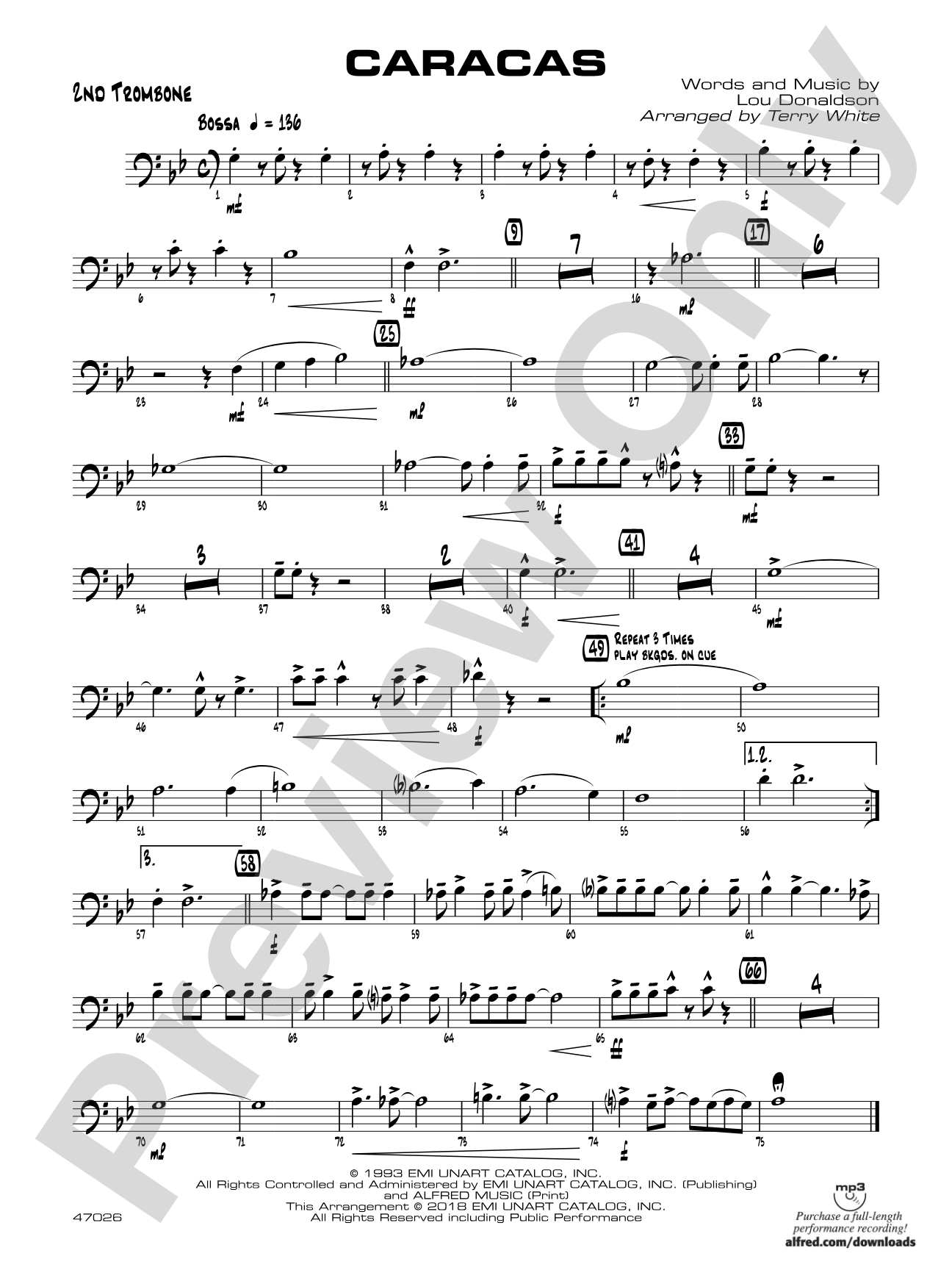 Caracas: 2nd Trombone