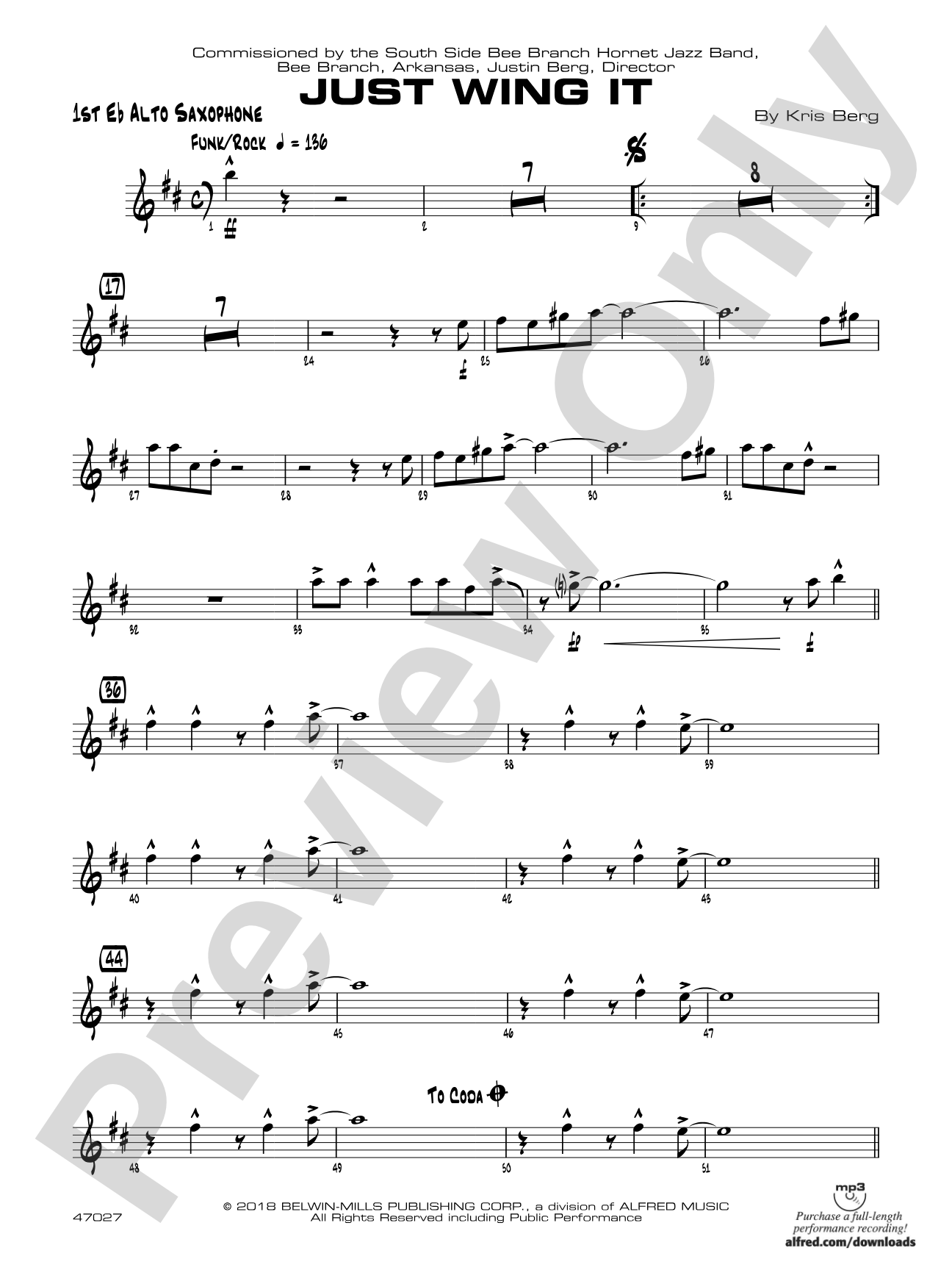 Just Wing It: E-flat Alto Saxophone