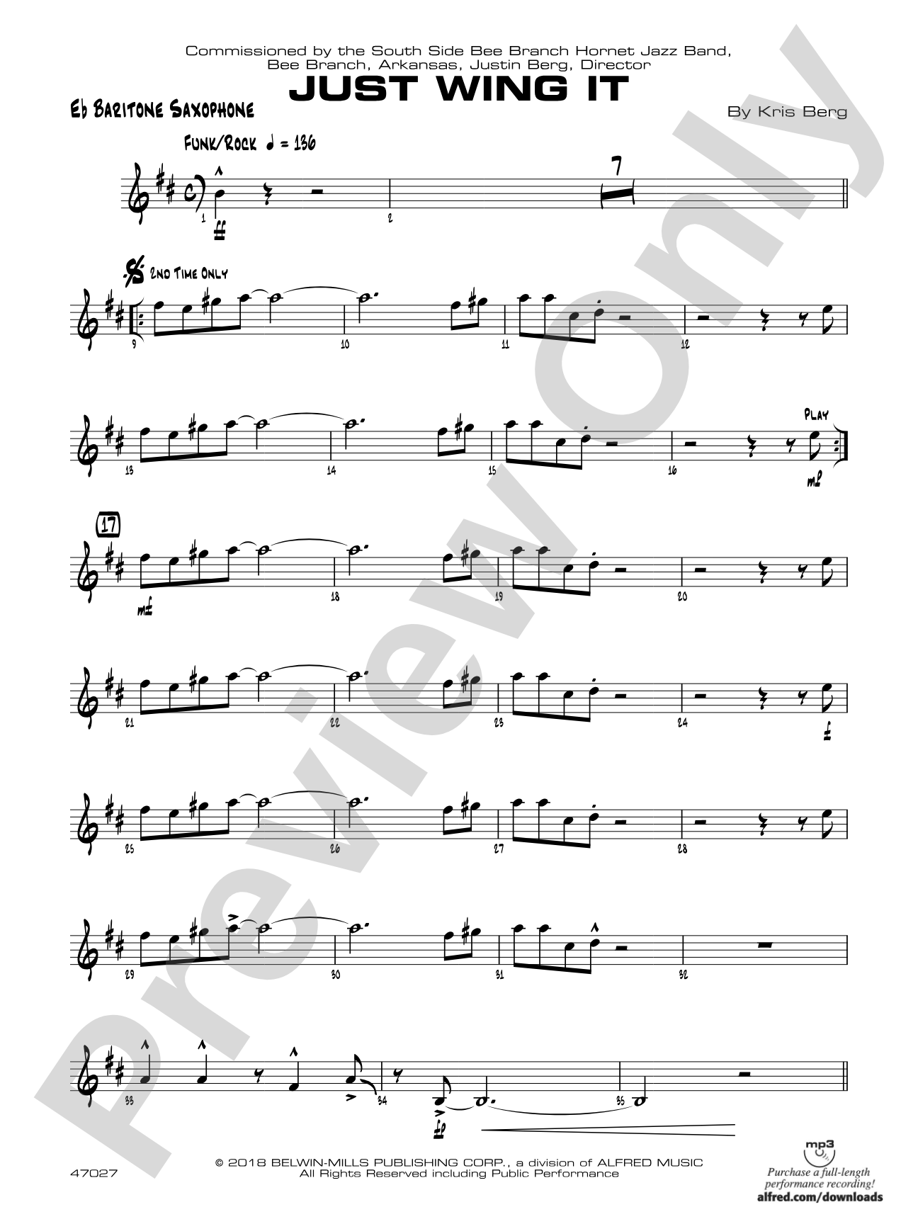 Just Wing It: E-flat Baritone Saxophone