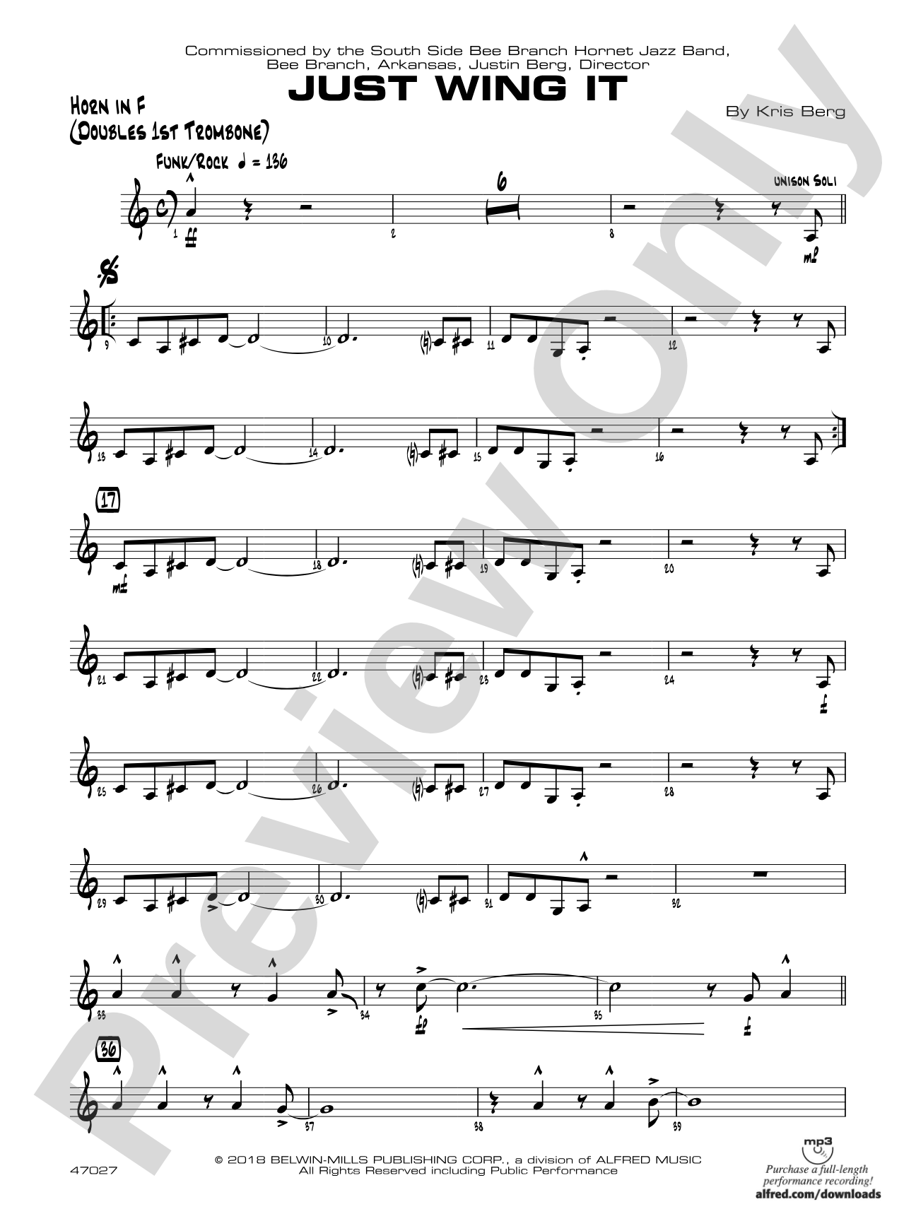 Just Wing It: 1st F Horn