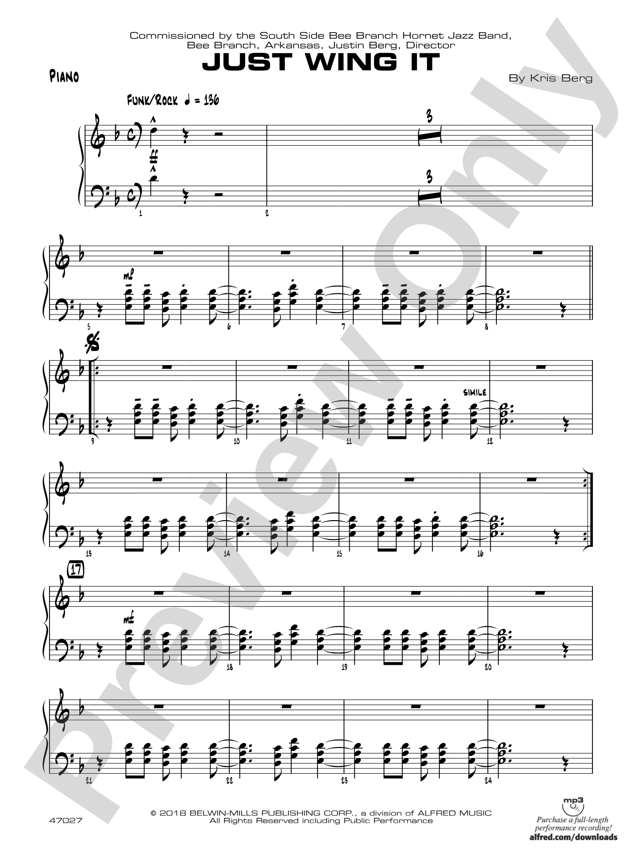 Just Wing It: Piano Accompaniment