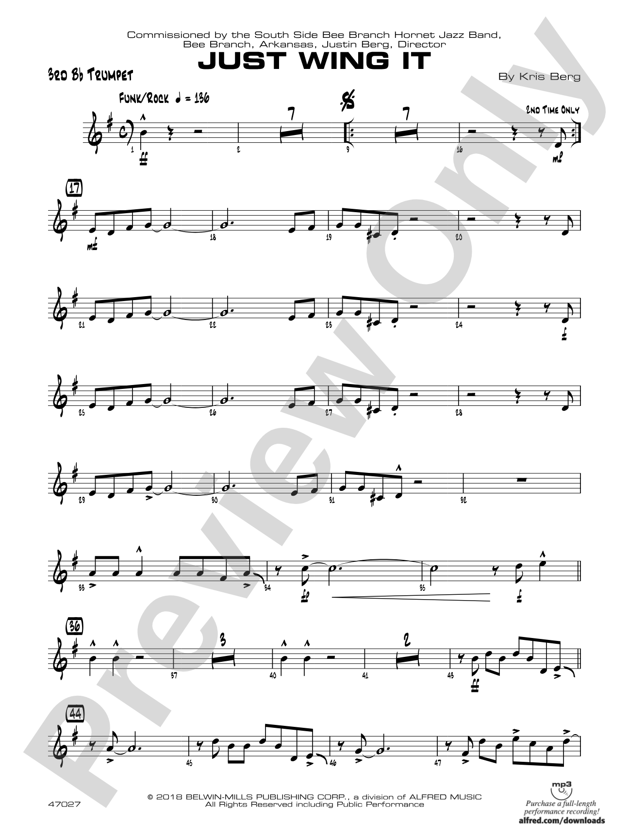 Just Wing It: 3rd B-flat Trumpet