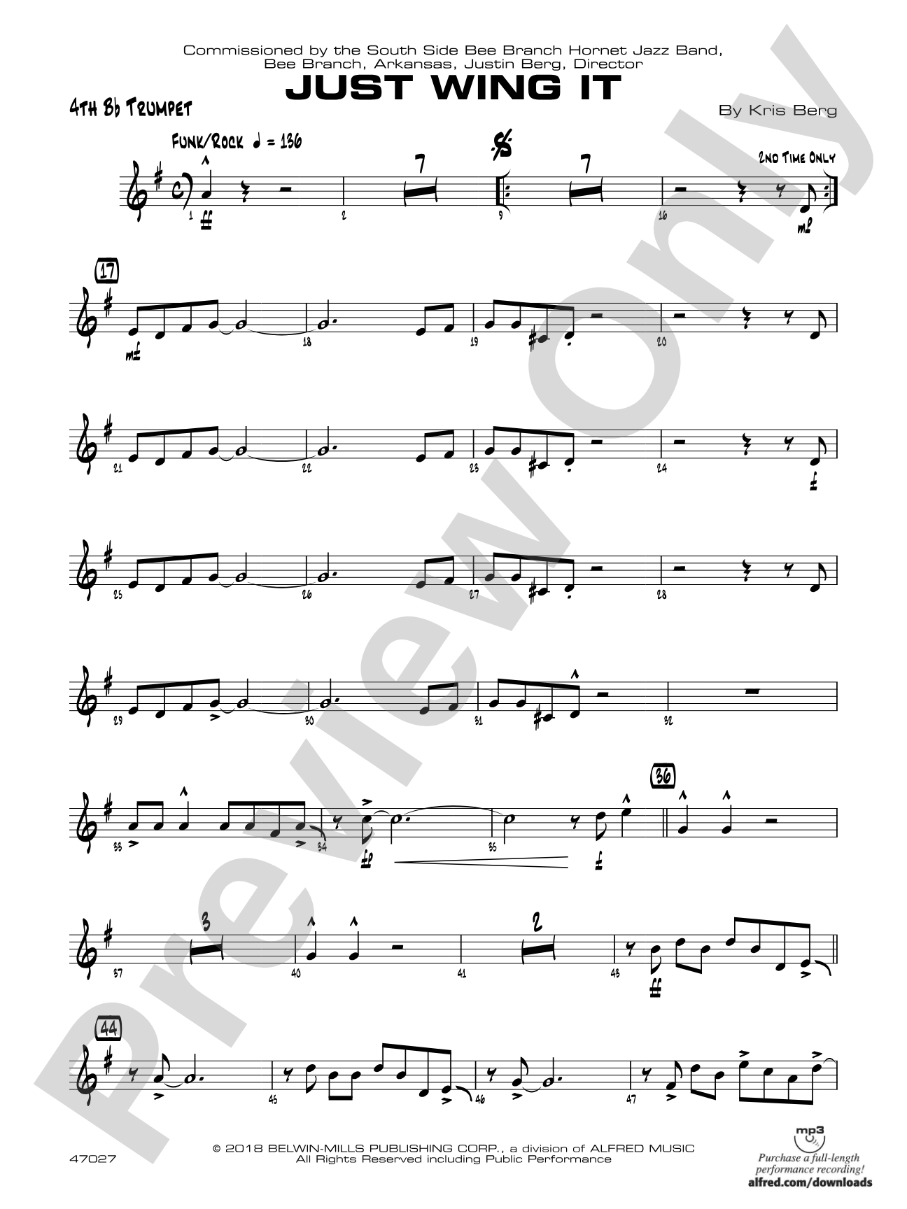 Just Wing It: 4th B-flat Trumpet