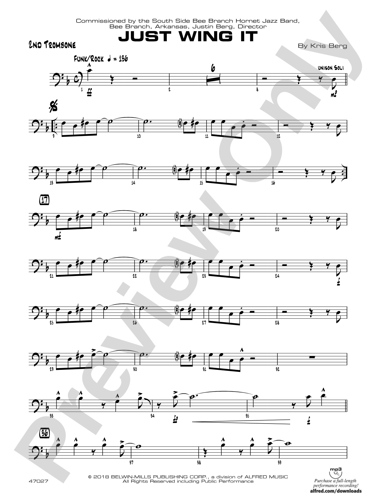 Just Wing It: 2nd Trombone