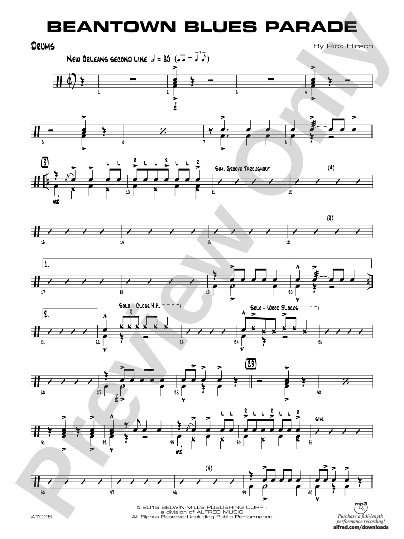 Beantown Blues Parade: Drums