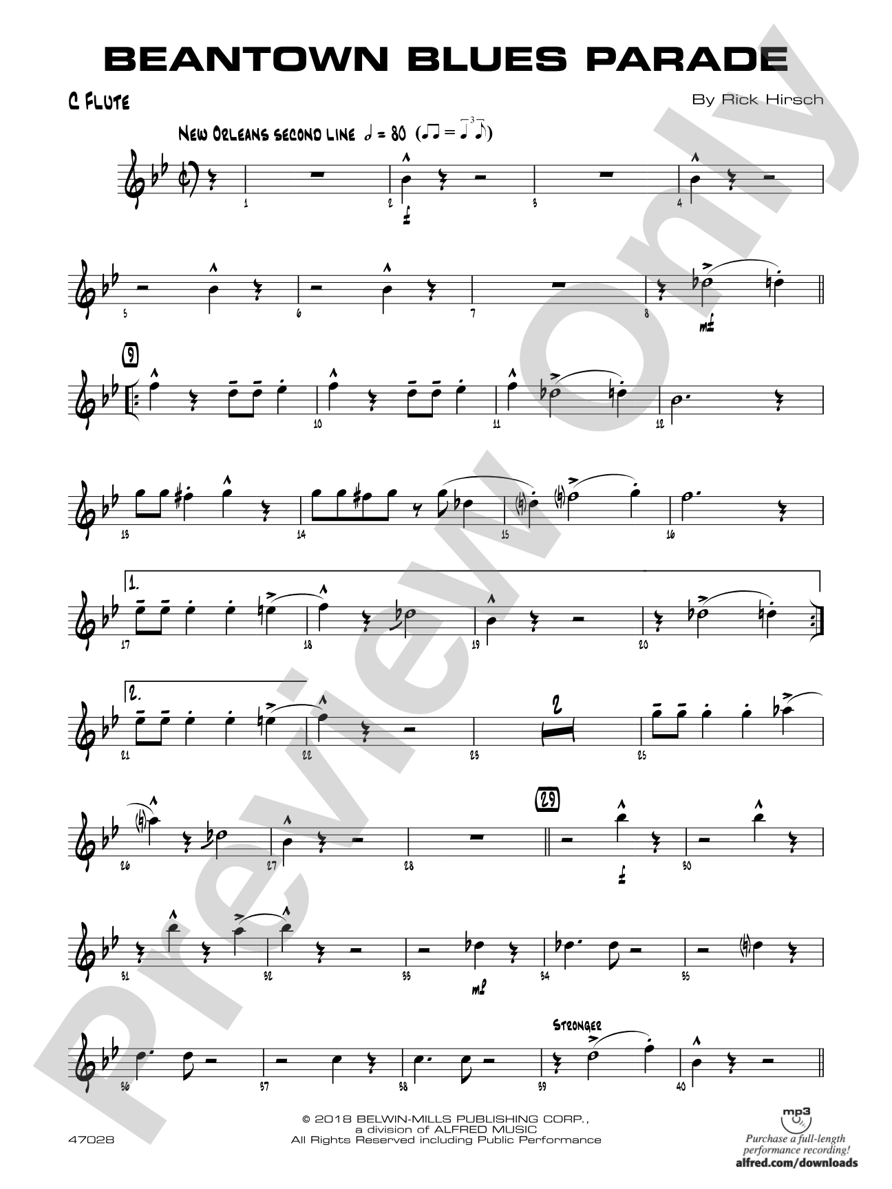 Beantown Blues Parade: Flute