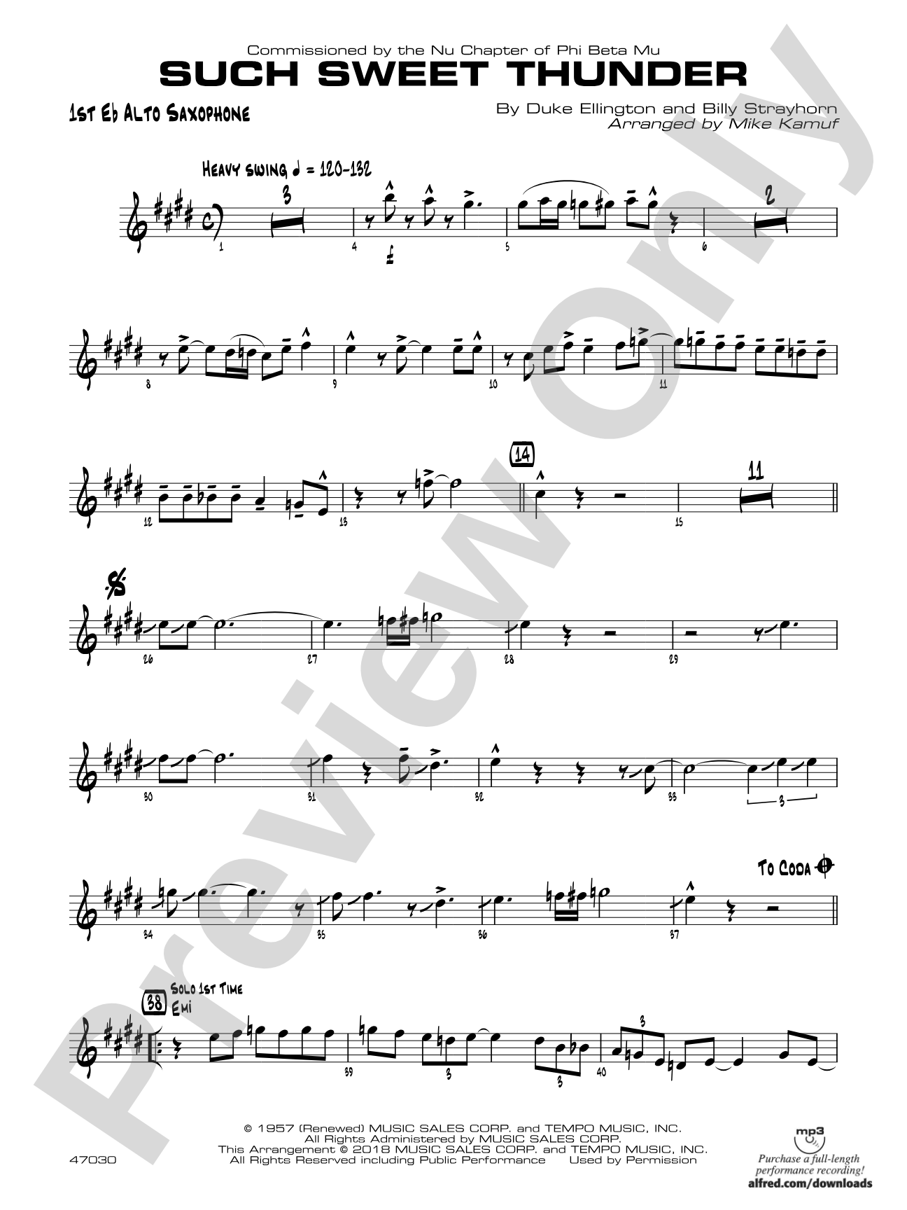 Such Sweet Thunder: E-flat Alto Saxophone