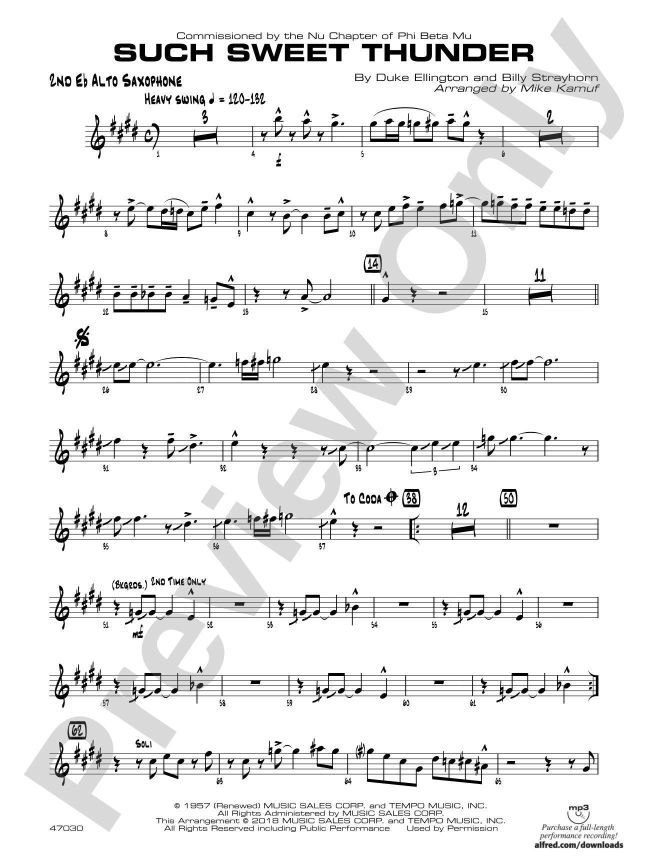 Such Sweet Thunder: 2nd E-flat Alto Saxophone