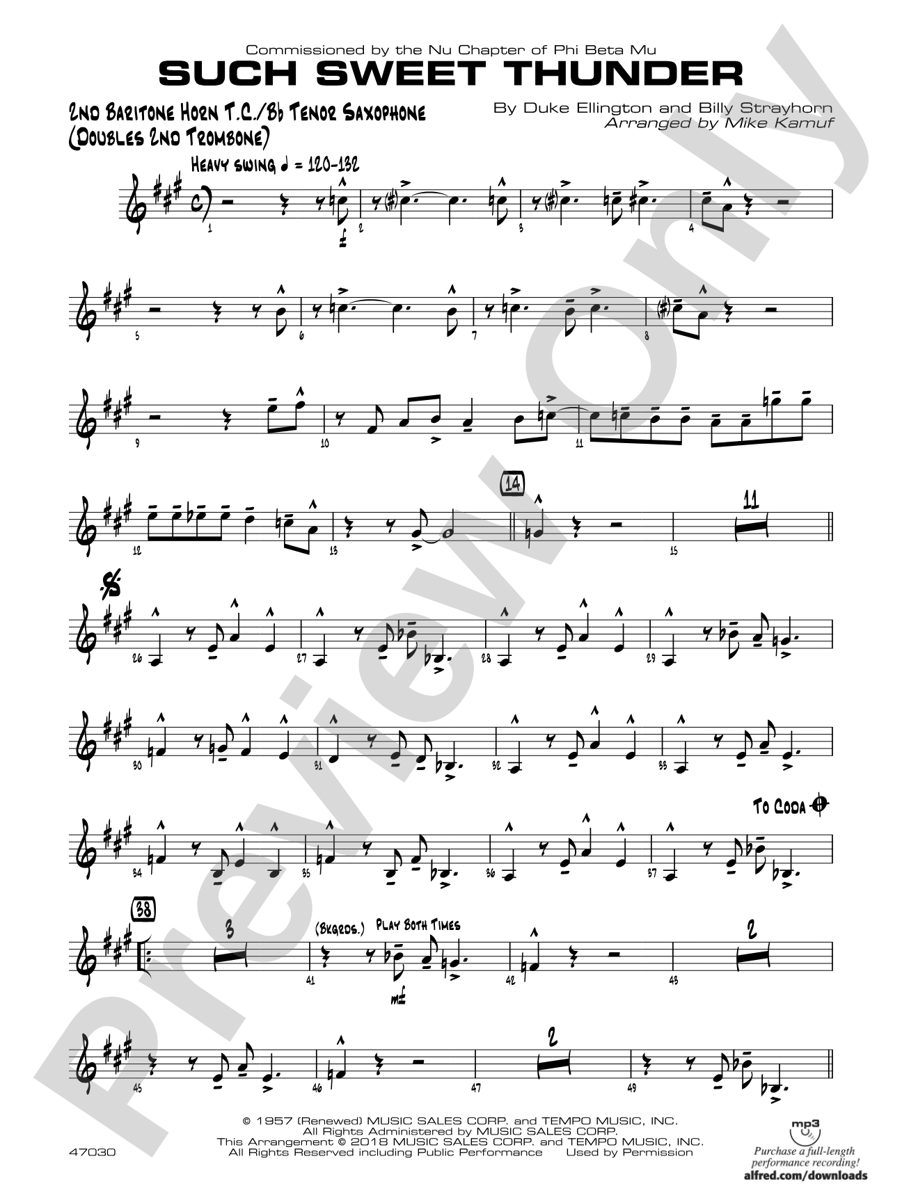 Such Sweet Thunder: 2nd Baritone T.C.
