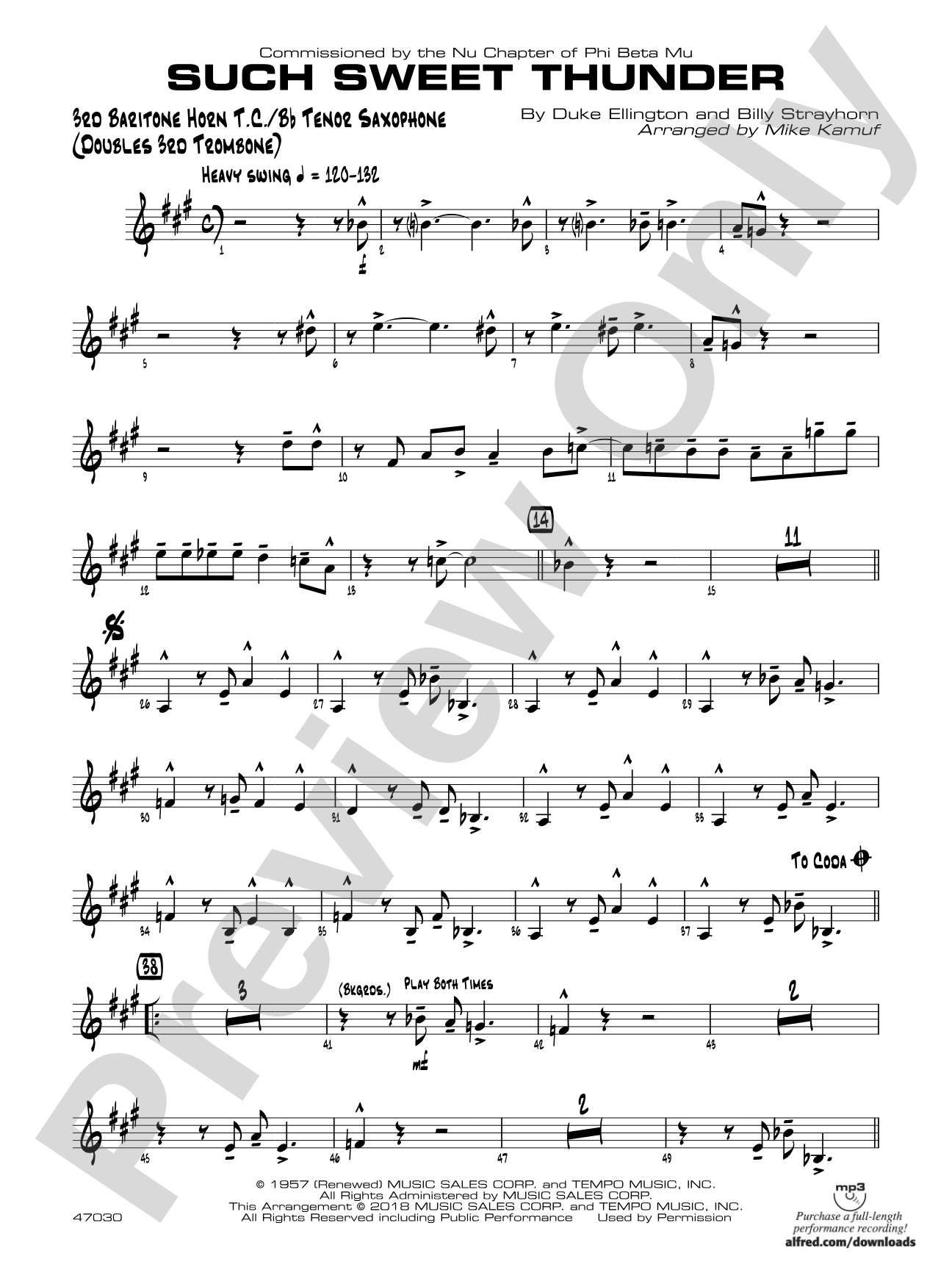 Such Sweet Thunder: 3rd Baritone T.C.