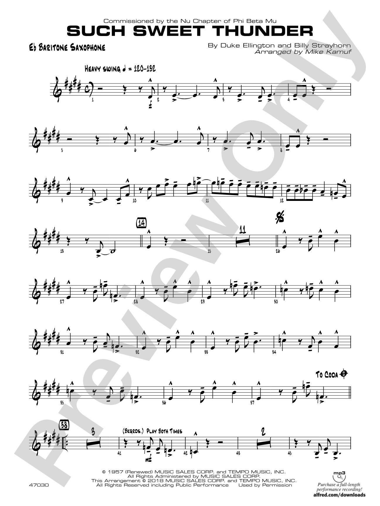 Such Sweet Thunder: E-flat Baritone Saxophone