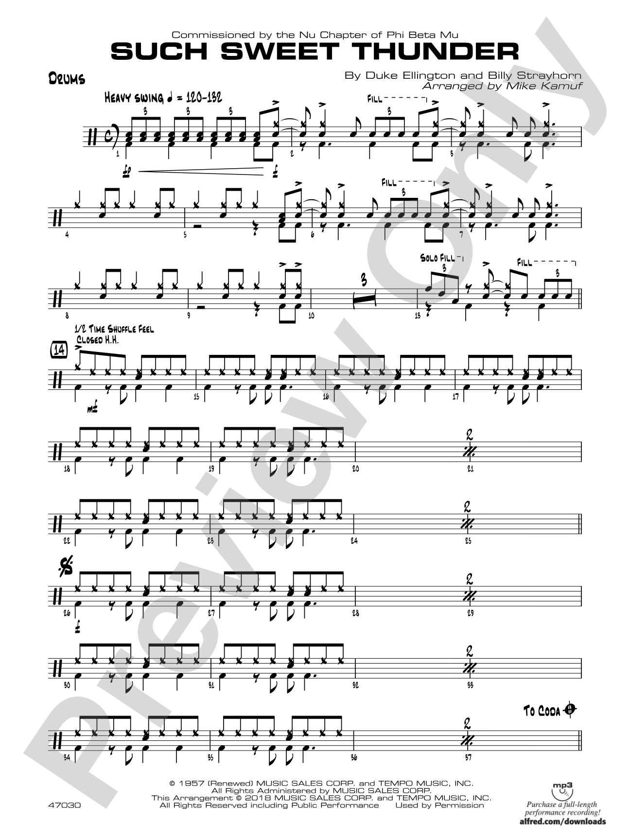 Such Sweet Thunder: Drums
