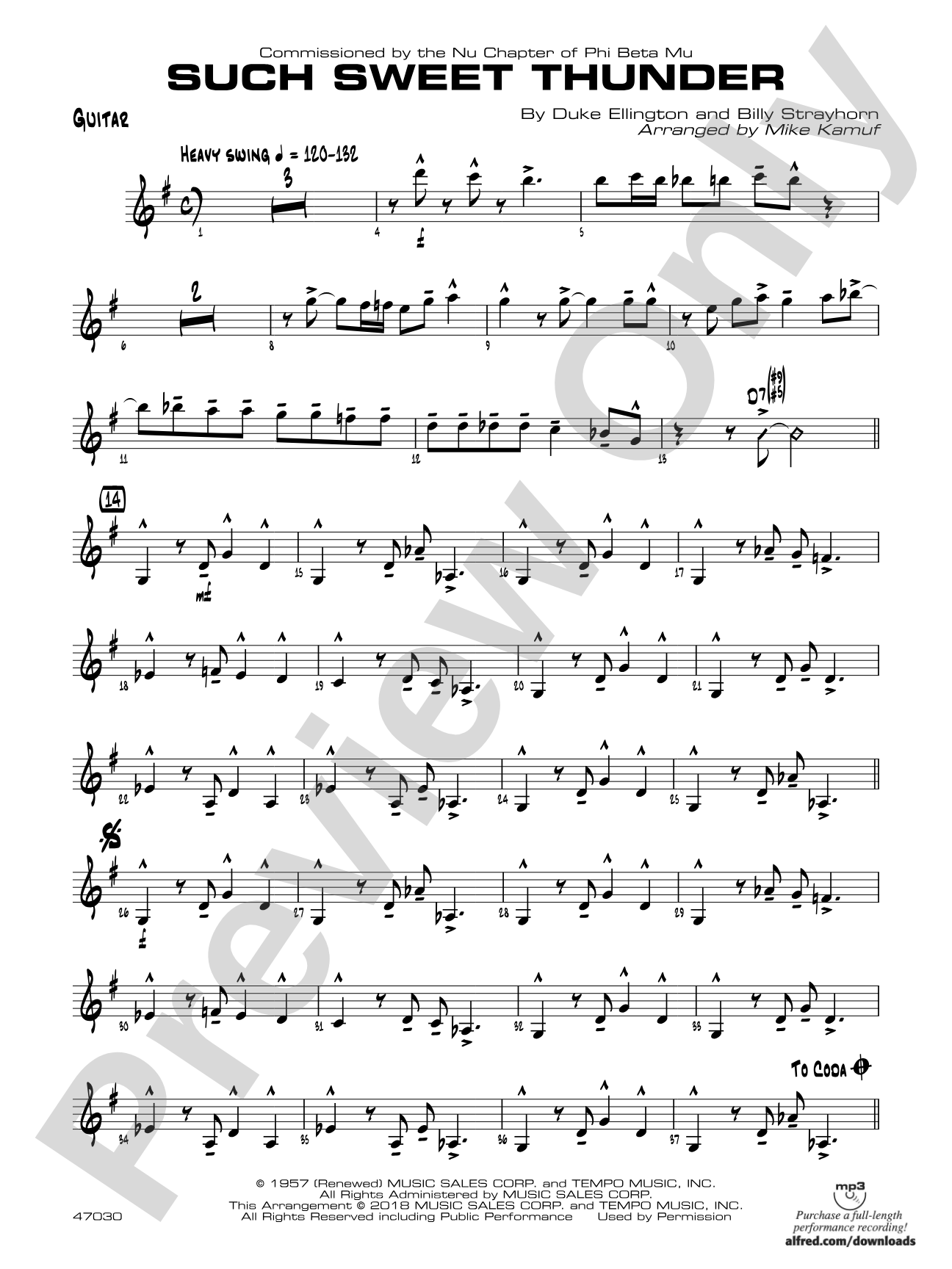 Such Sweet Thunder: Guitar