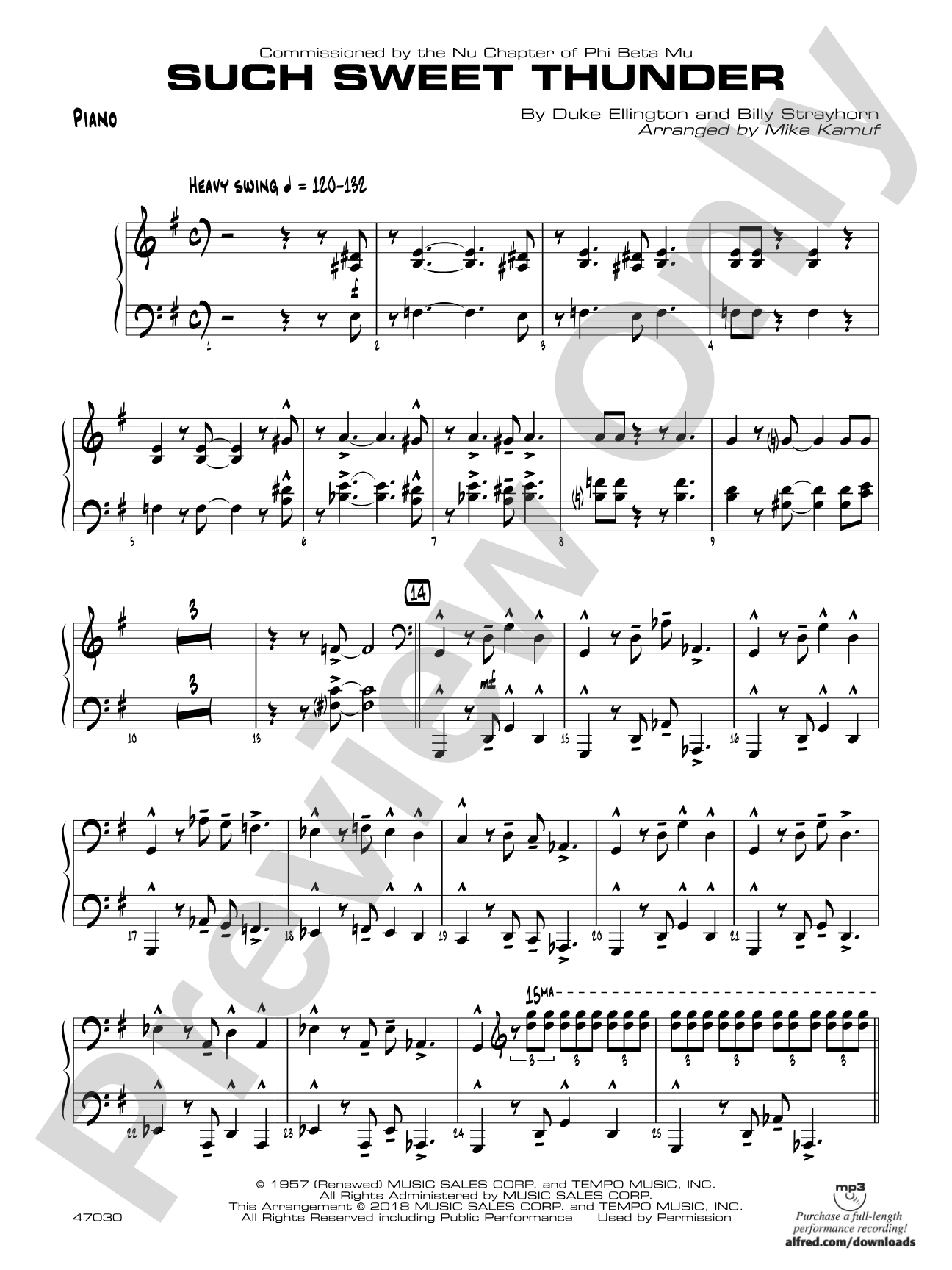 Such Sweet Thunder: Piano Accompaniment
