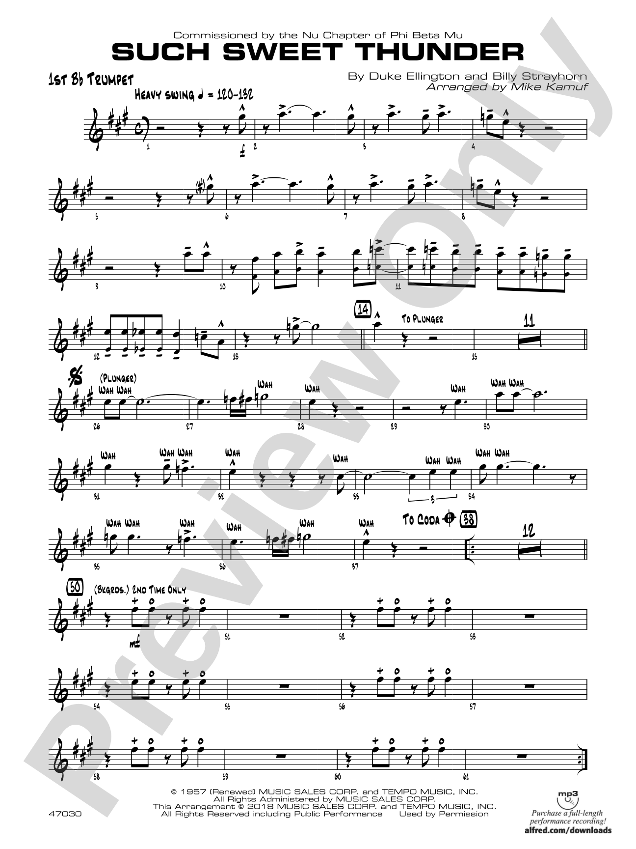 Such Sweet Thunder: 1st B-flat Trumpet