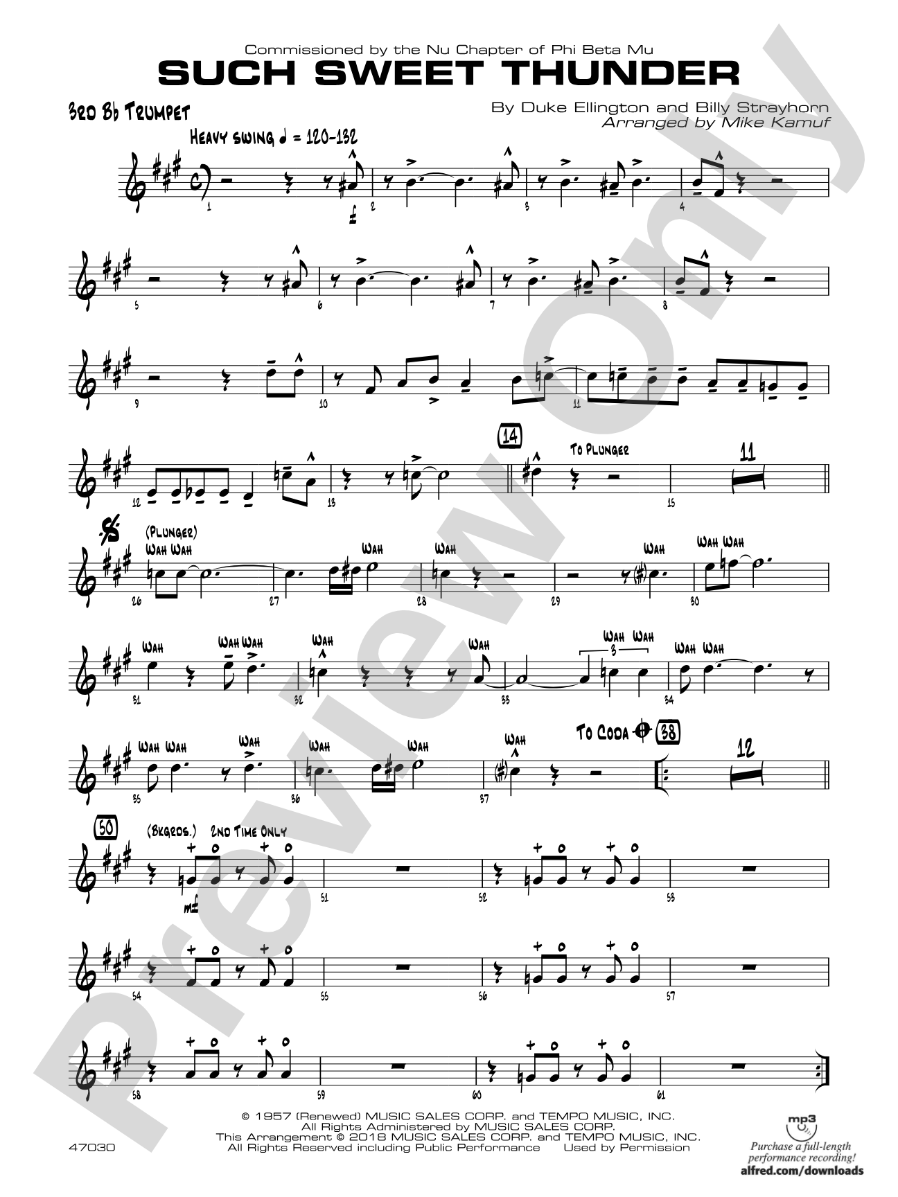 Such Sweet Thunder: 3rd B-flat Trumpet