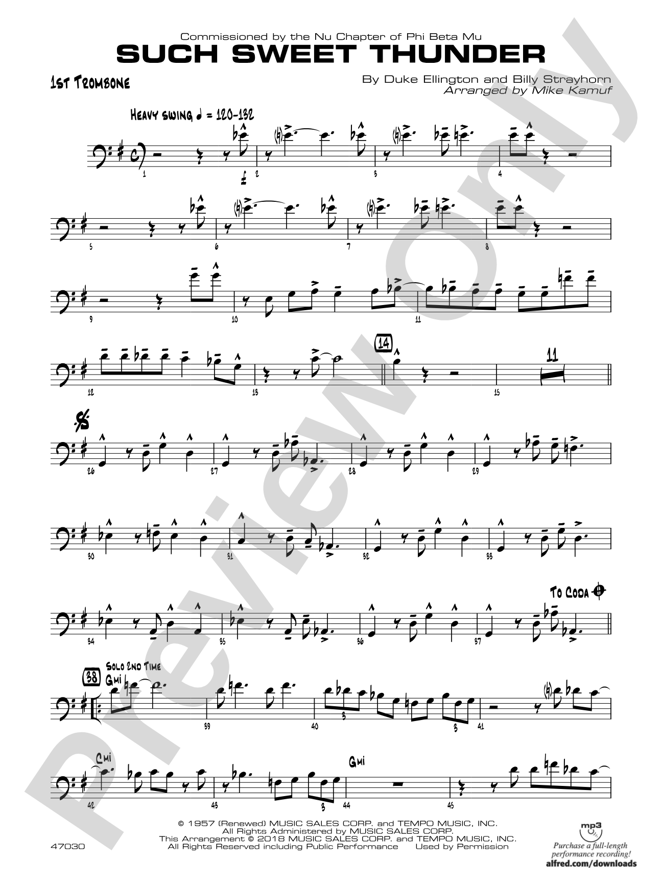 Such Sweet Thunder: 1st Trombone