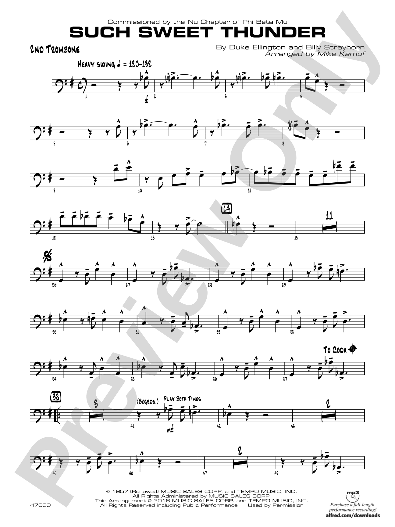 Such Sweet Thunder: 2nd Trombone