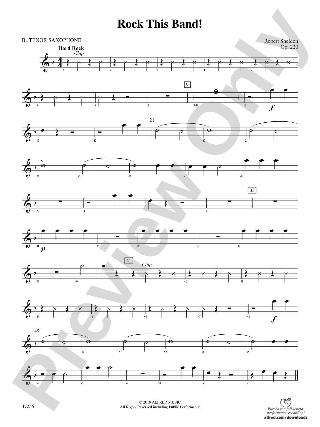 Rock This Band!: B-flat Tenor Saxophone