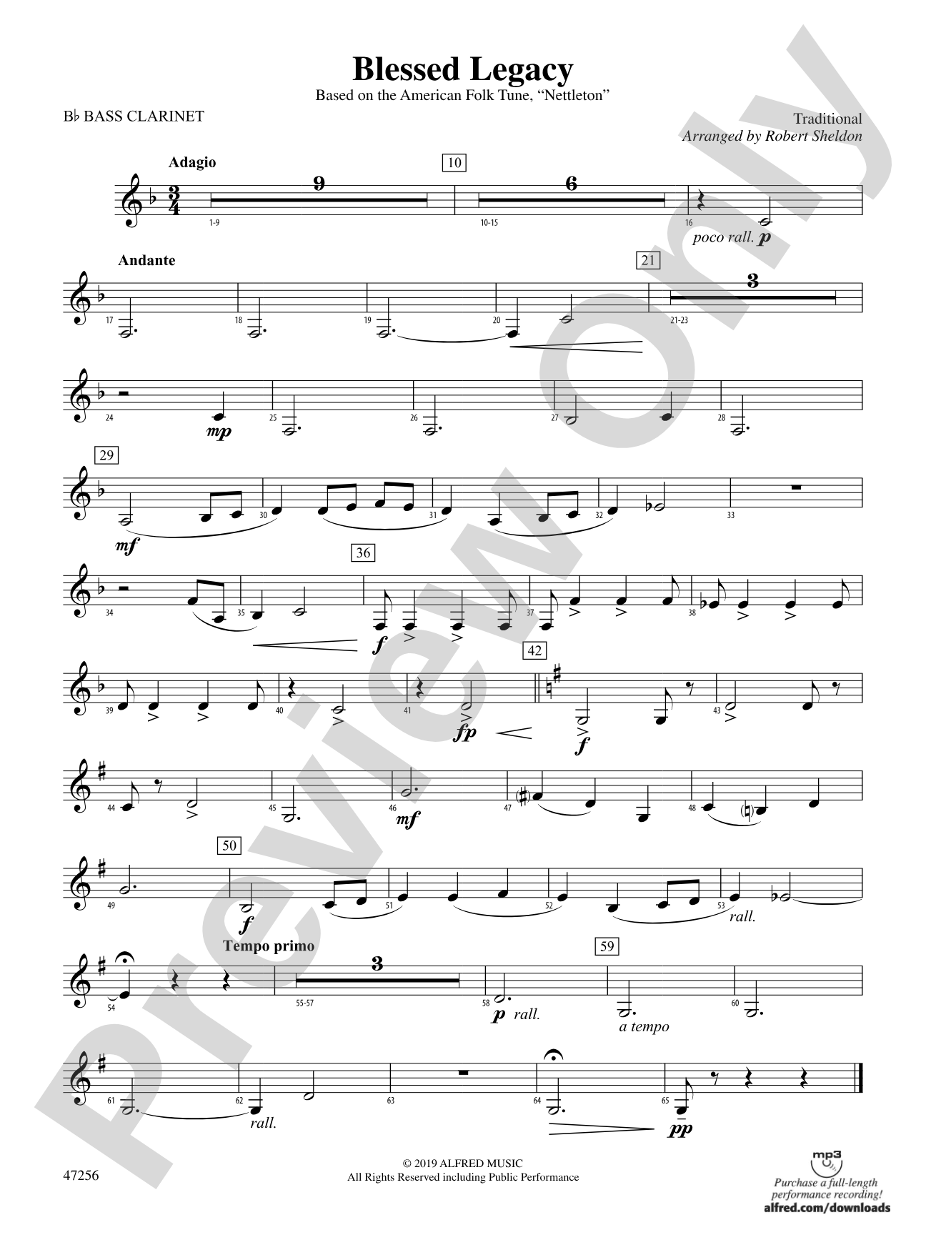 Blessed Legacy: B-flat Bass Clarinet
